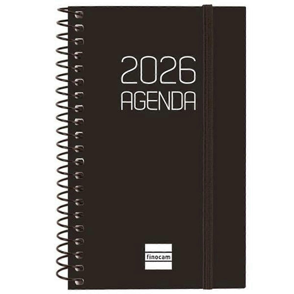 Diary Finocam OPAQUE Black Mini 7,9 x 12,7 cm 2026