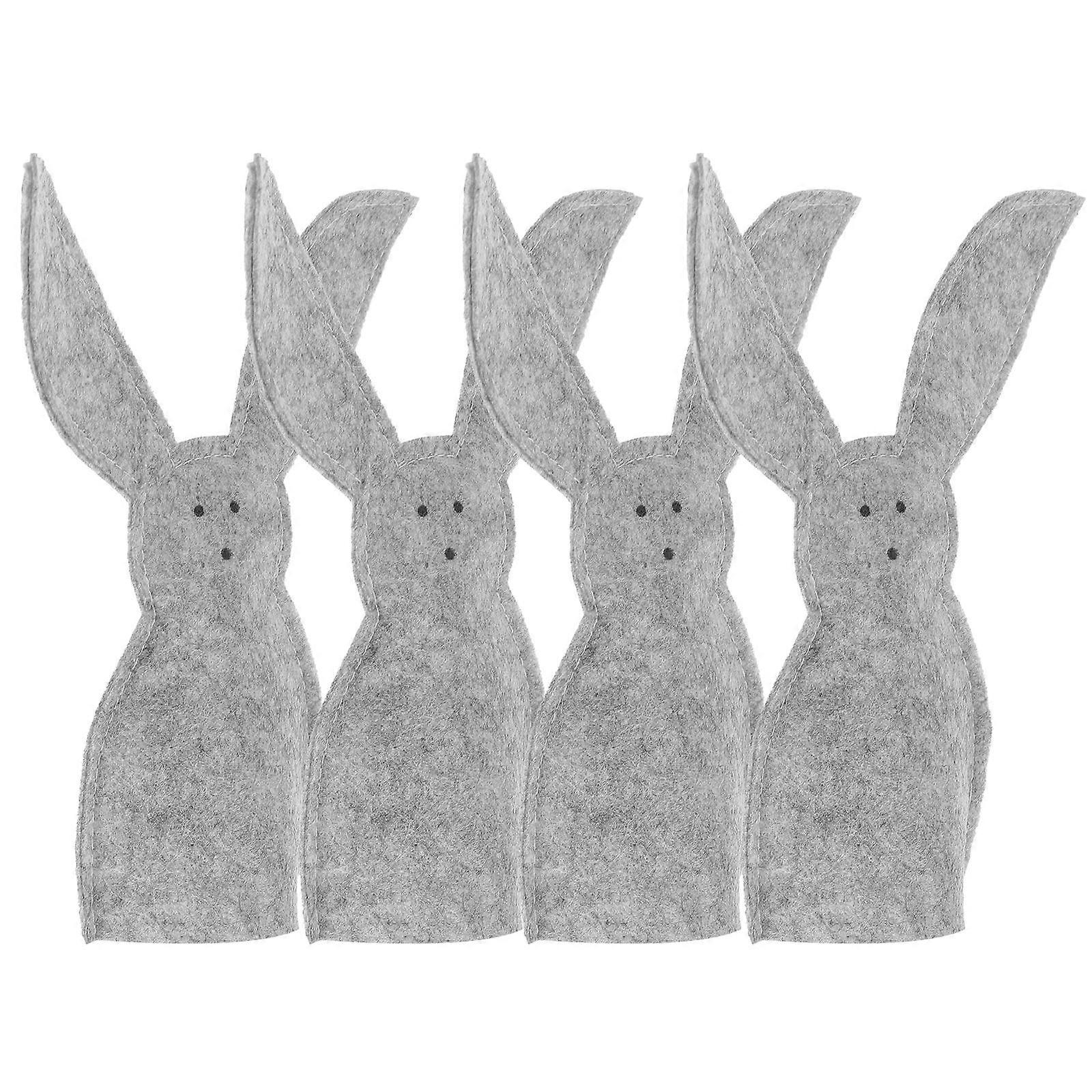 Easter Bunny Pouches 16 Pcs Fabric Egg Holders Great For Decorative Use At Family Gatherings And School Events In Grey