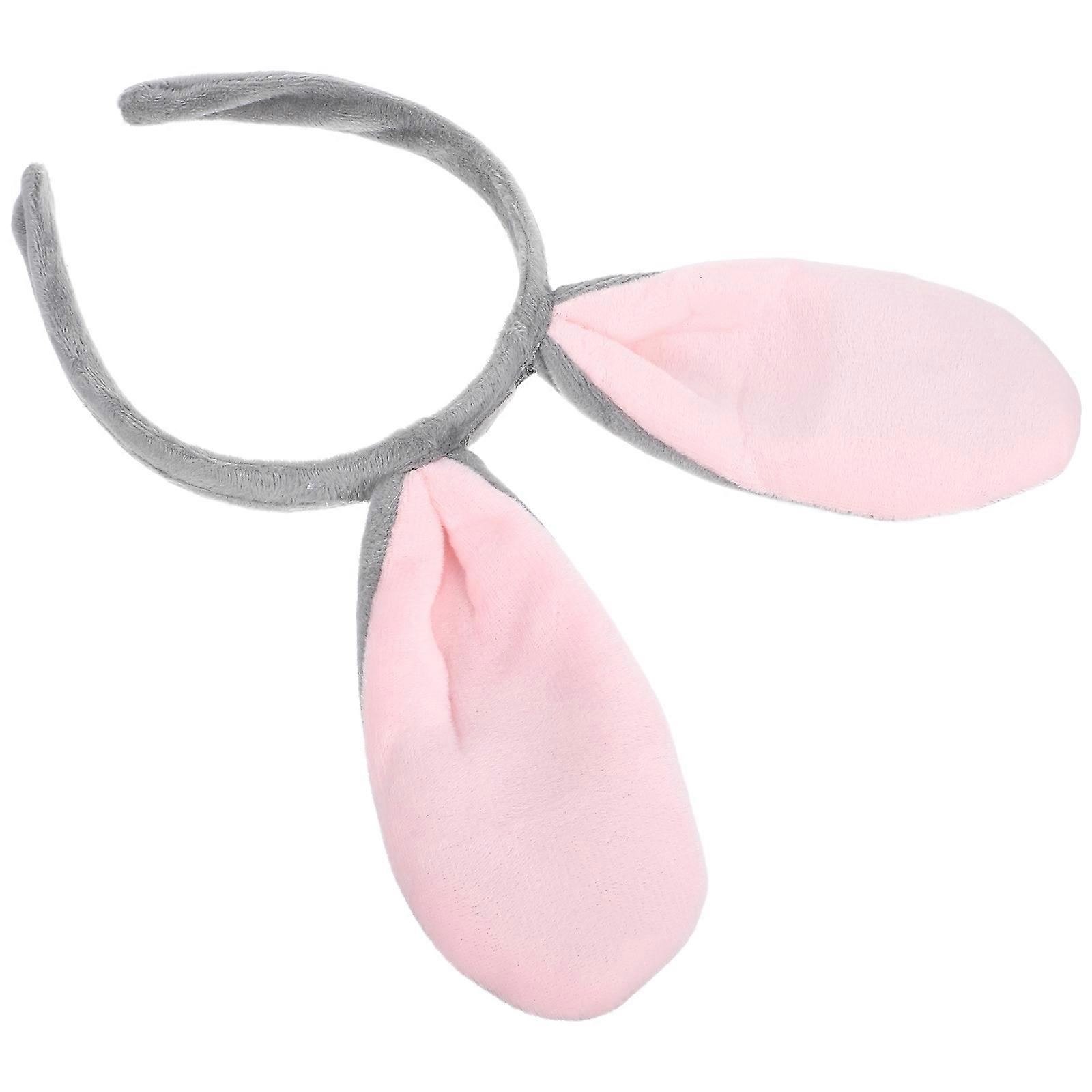 Plush Bunny Costume Headband Bunny Ears Headband for Party Use 4Pcs