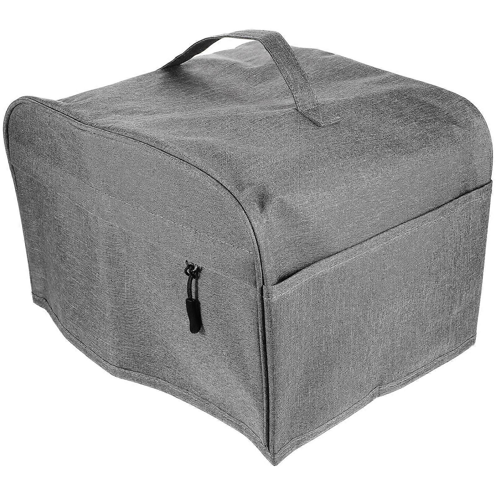 Toaster Protective Cover for Home Users Grey Polyester Fiber 1Pcs