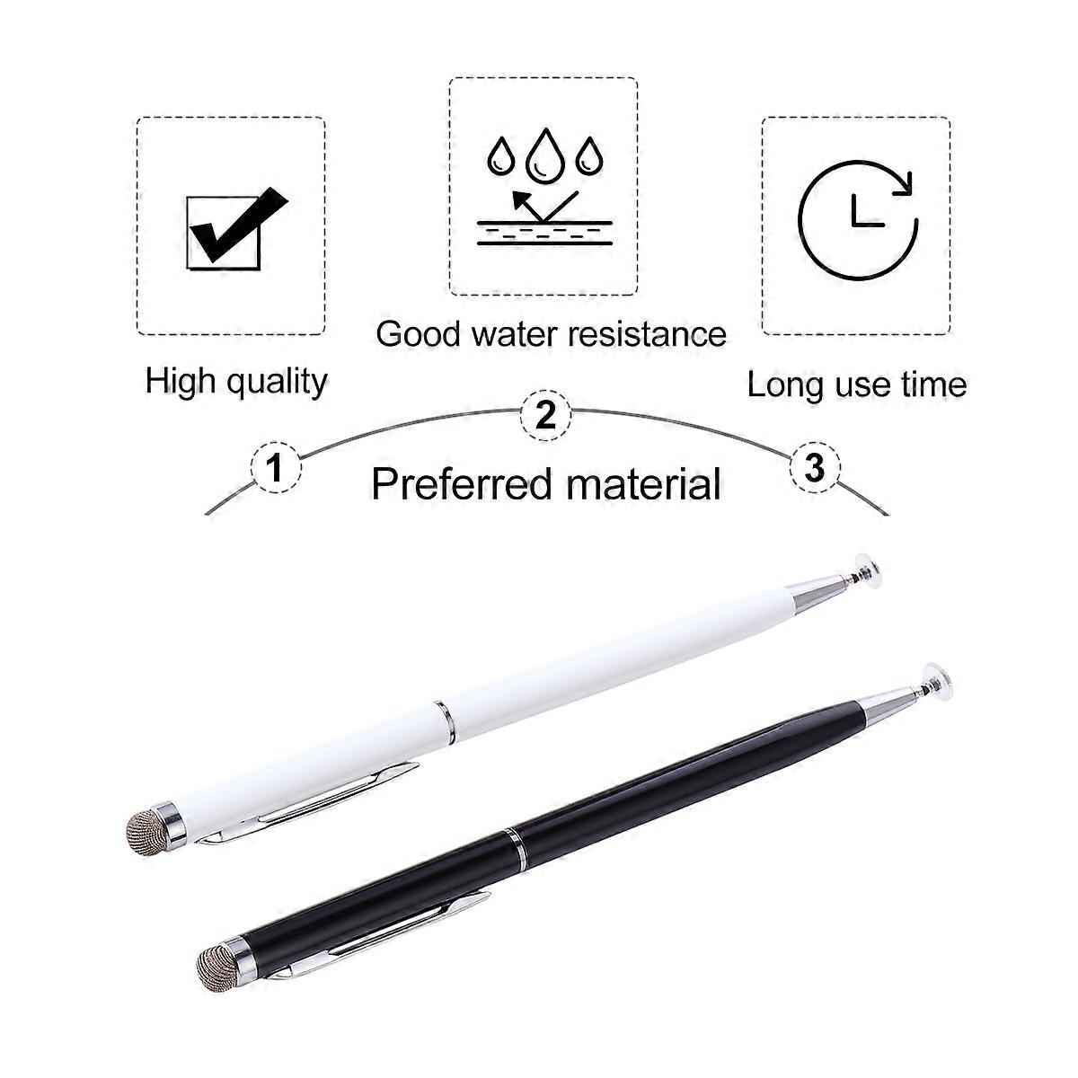 Universal Stylus Pen For Capacitive Screen Devices 2Pcs Ultra-Fine Head Touch Screen Painting Pens White Drawing Function