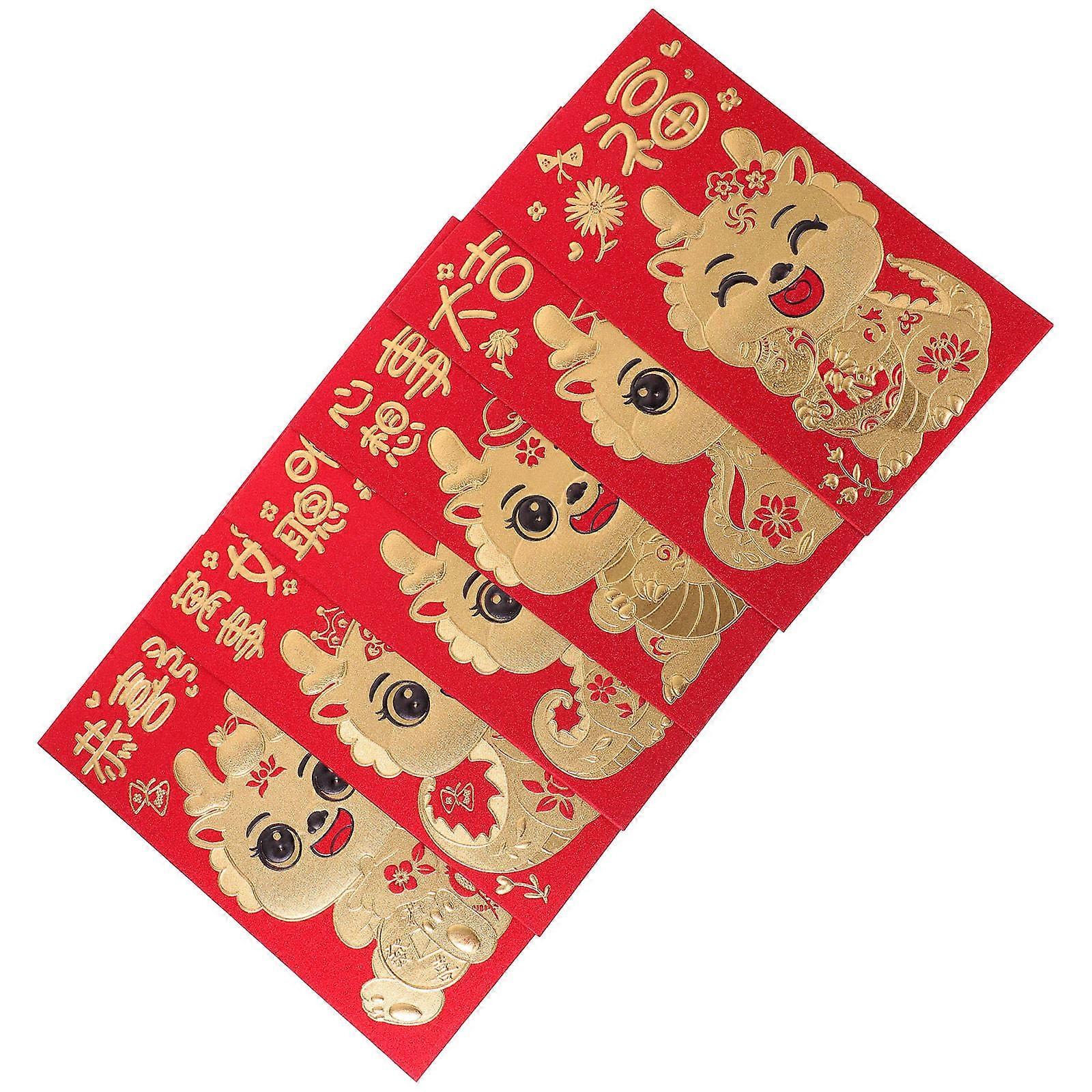 Red Envelopes Paper Year of Dragon for Storage 30Pcs Pack