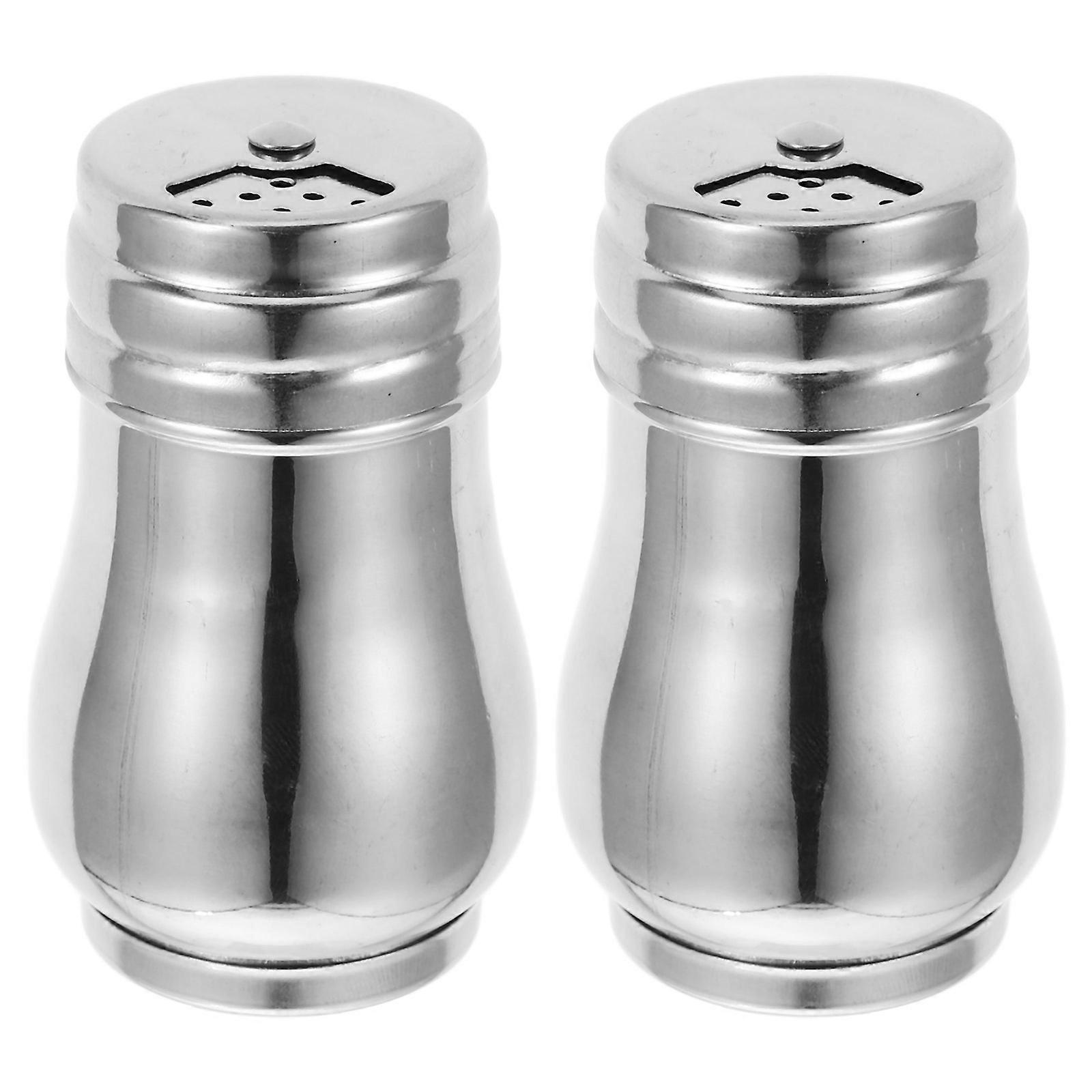 Rotating Design Stainless Steel Salt And Pepper Shakers 6 Pcs For Home Cooking And Kitchen Use Featuring Large Capacity And Silver Finish