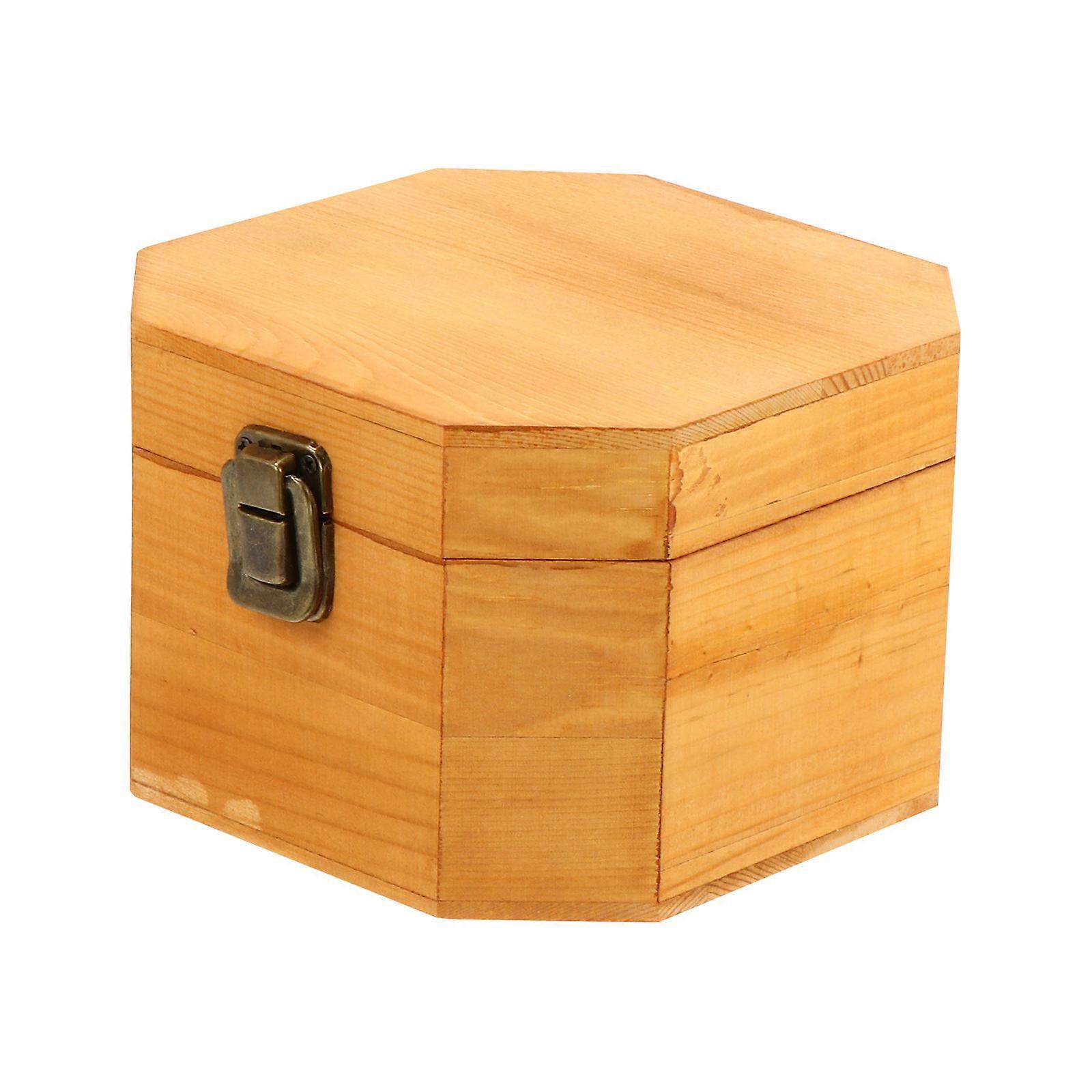 Delicate Wooden Storage Box with Lid for Storage Use 2 Pieces Light Brown