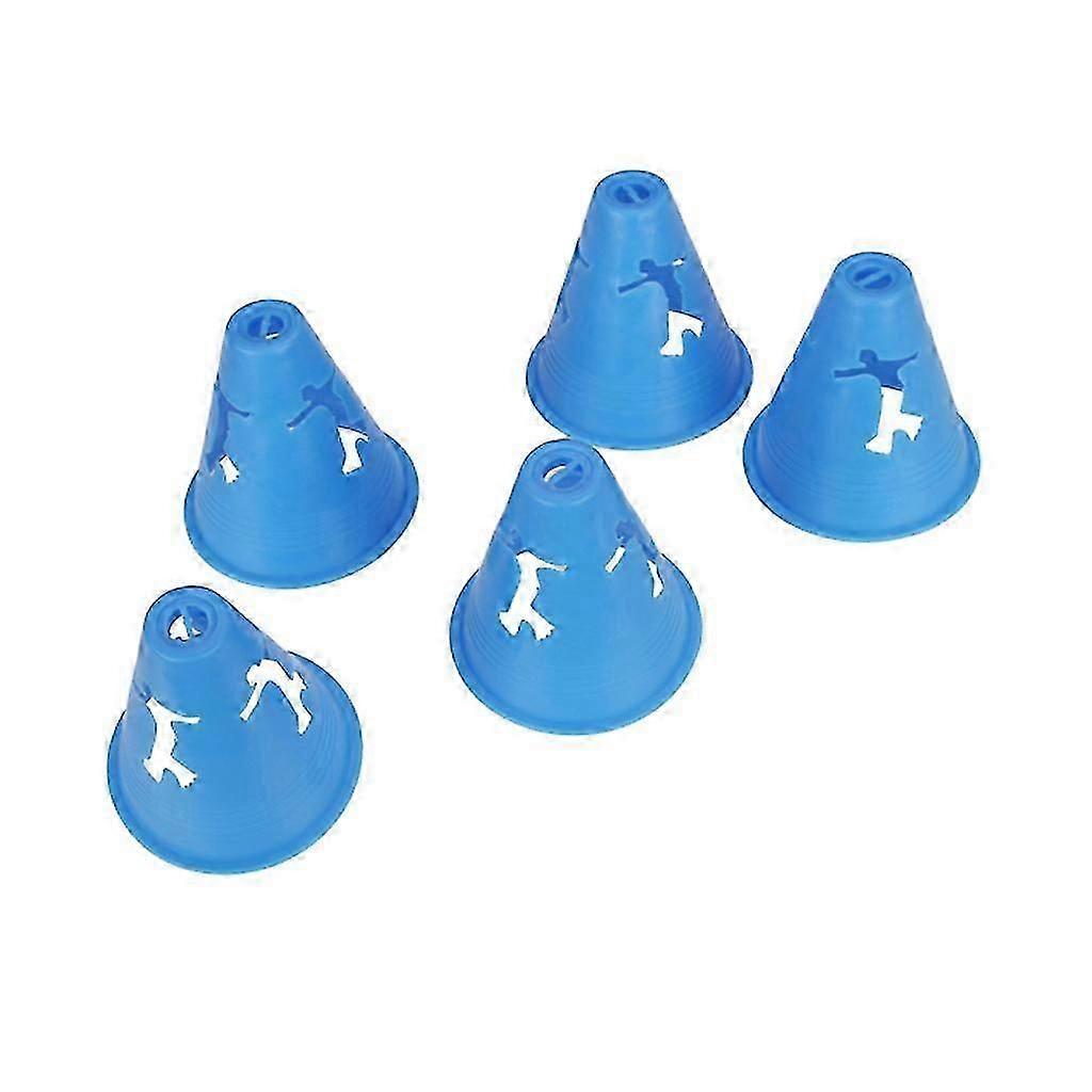5Pcs Hollow-out Slalom Cones for Slalom Skating Cone Skating - Blue