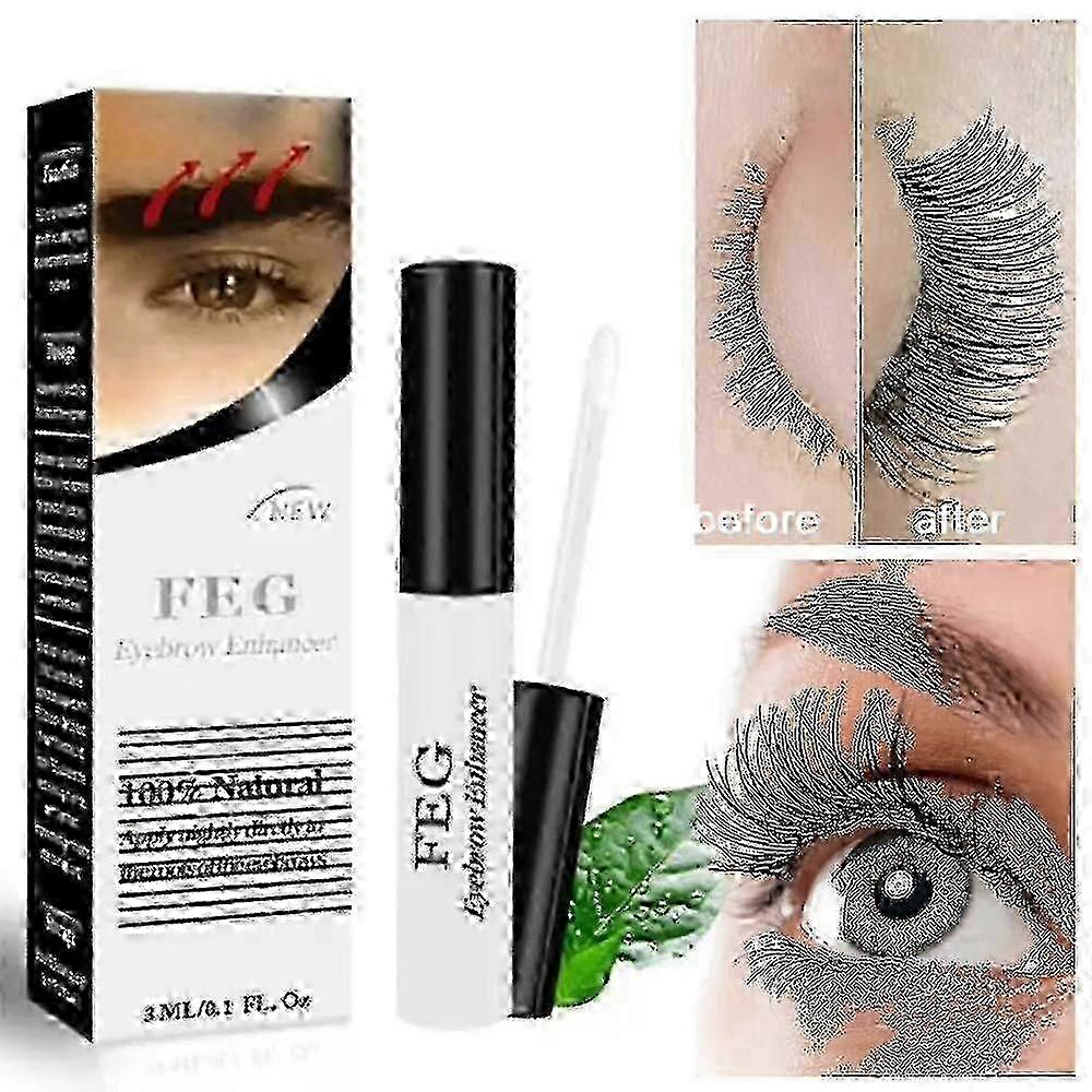 Feg Eyebrow Eye Brow Growth Length Thickness Darkness Enhancer Serum 100% Natural high quality
