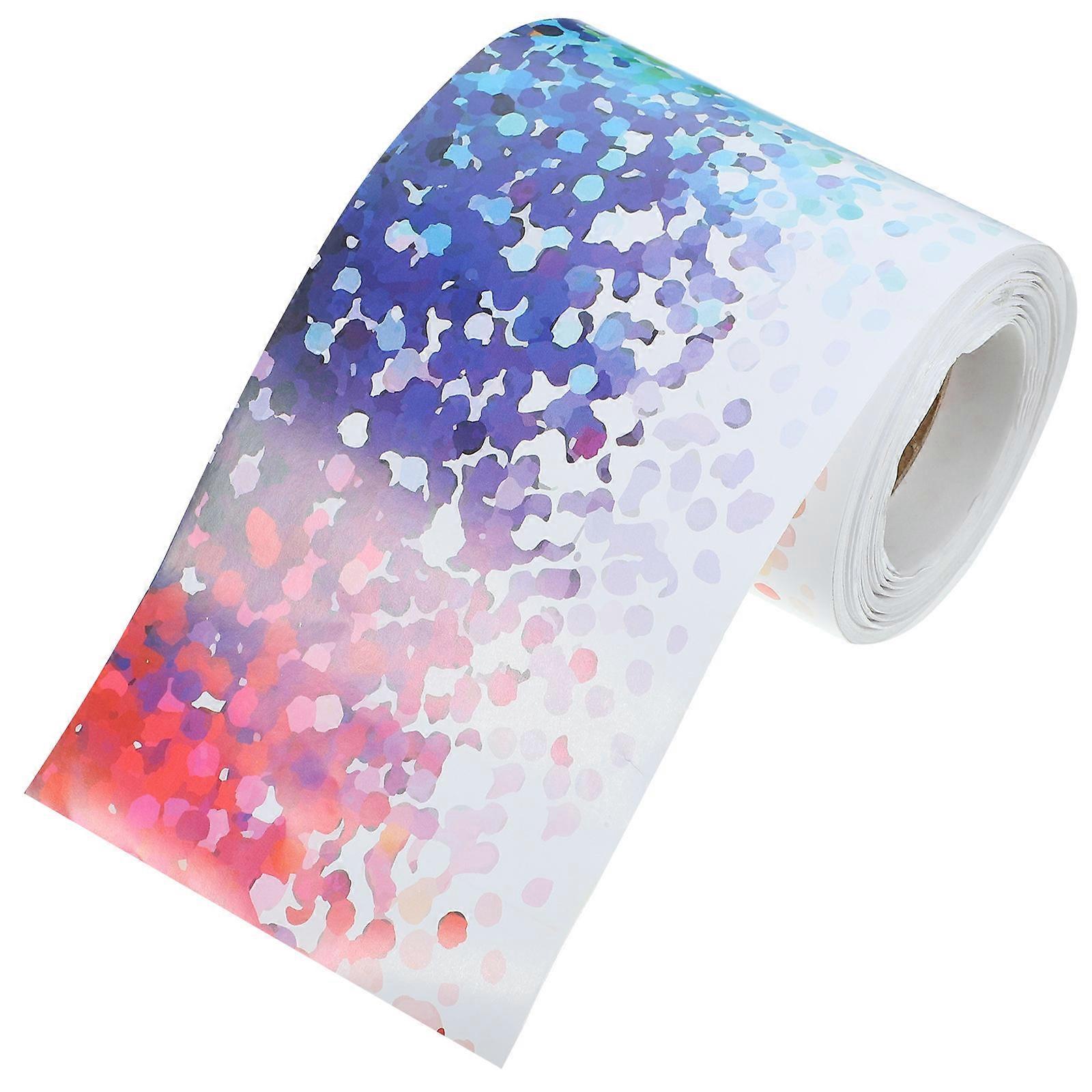 Small Dot Stickers Colorful Dots Bulletin Border Sticker Chalkboard Classroom Decorative 7.6CM x 11M 1 Roll