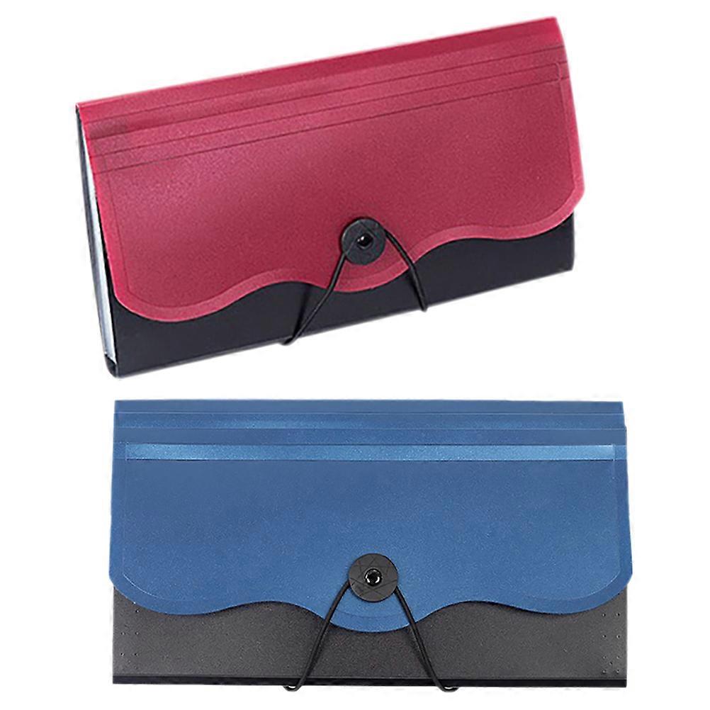 Portable Accordion Container For Students Gift Giving With Large Capacity And Rectangular Shape For Bill Organization 4Pcs