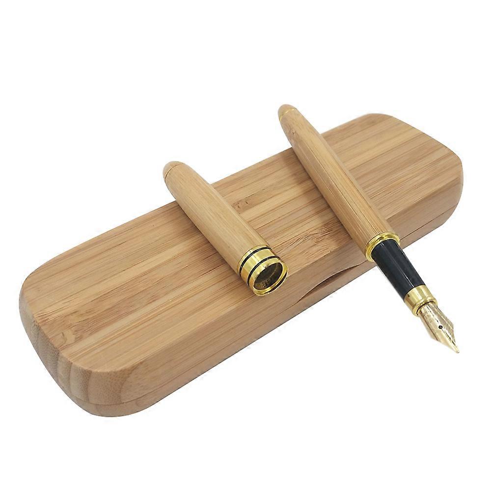 Signature Fountain Pen Set With Bamboo Case Suitable For Work Meetings Graduations 1 Set