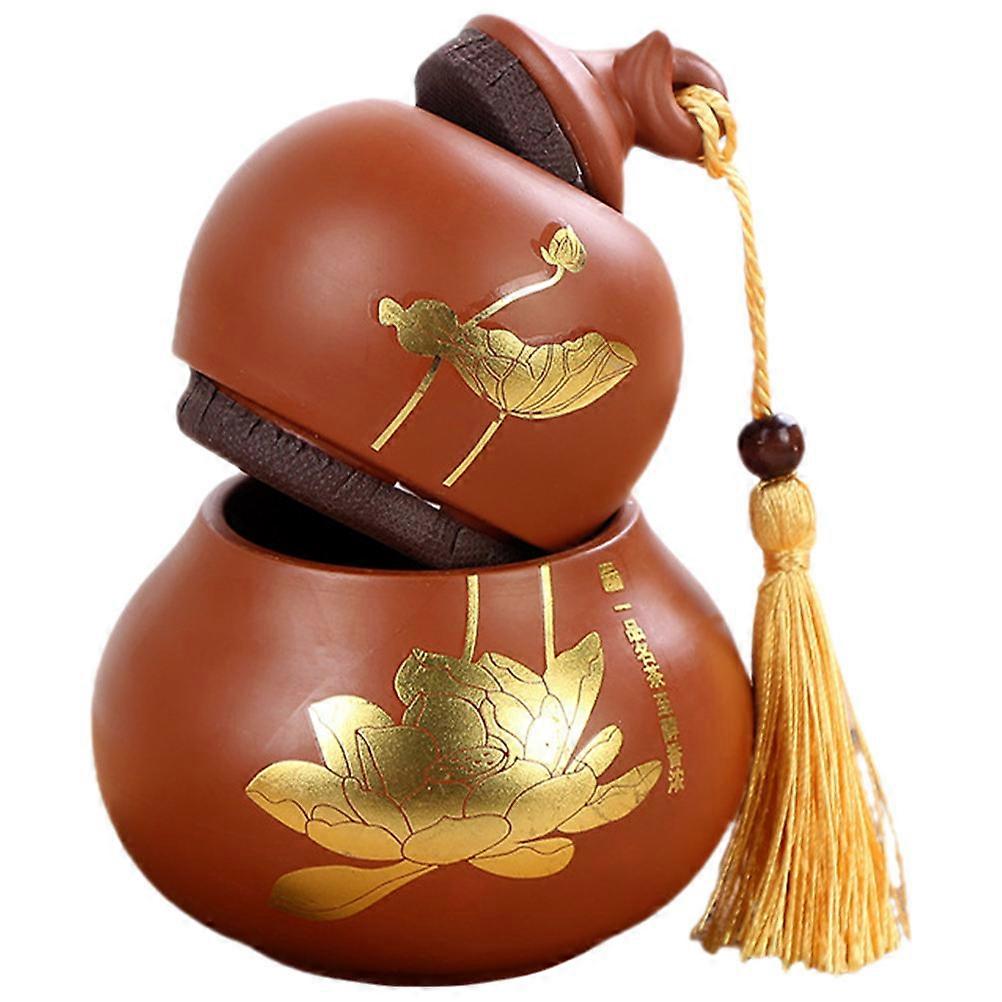 Portable Gourd Shaped Food Storage Container 2Pcs Ideal For Kitchen Tea Storage With Multi-Functional Use