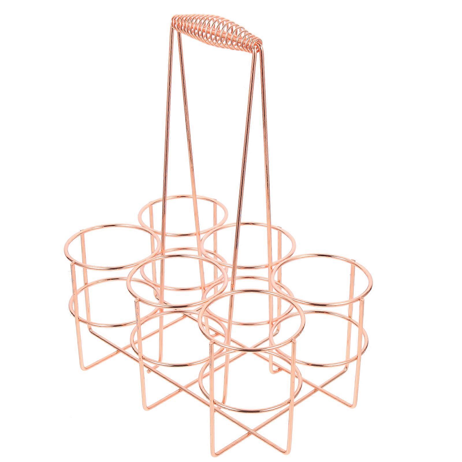 Portable Beer Carrying Holder Bottle Separation For Bars Design Iron Wire 1Pack