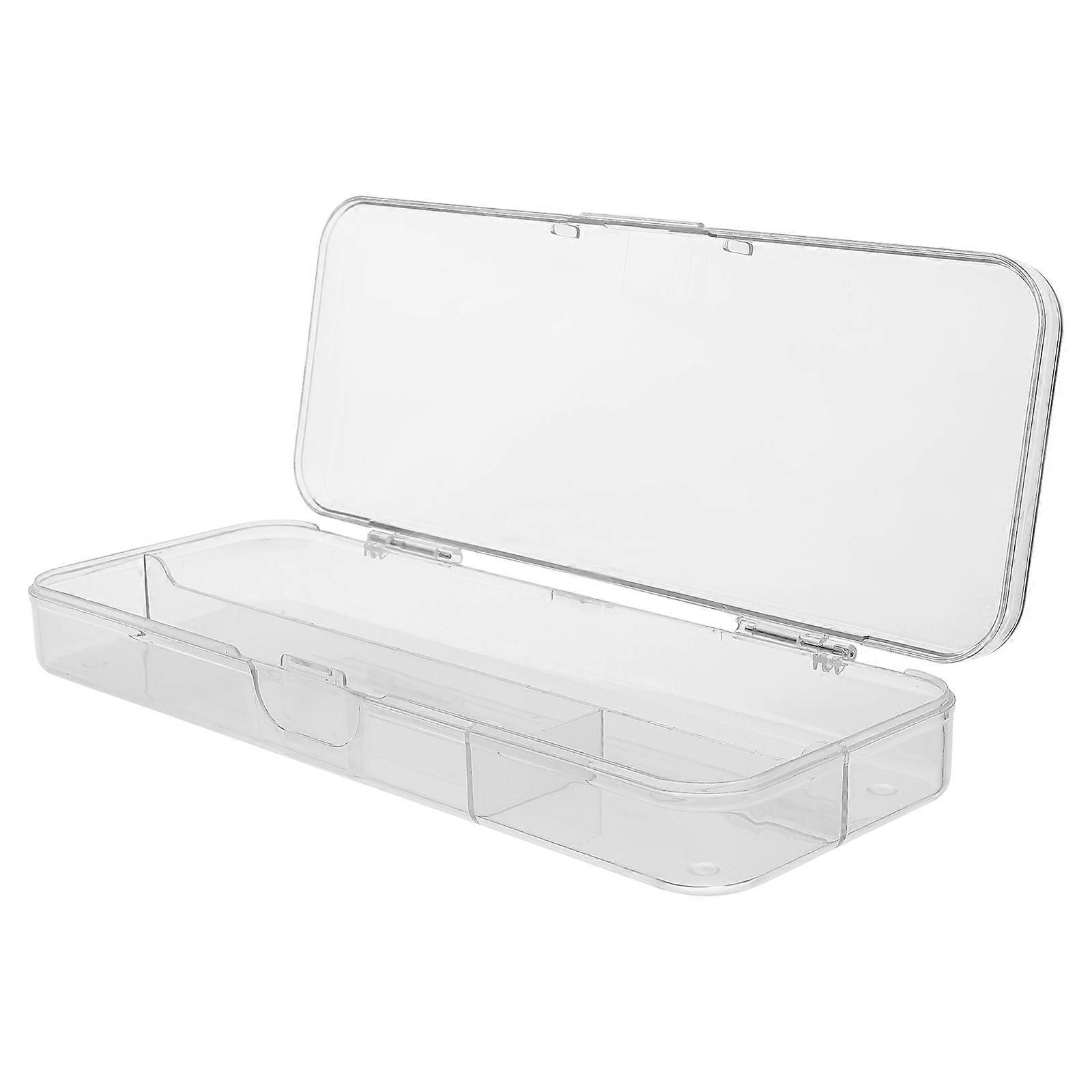 Transparent Pencil Box Plastic Container for Storage Clear Pencil Case