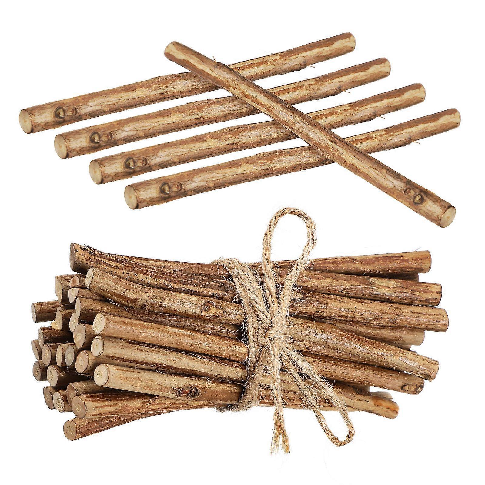 Craft Wooden Sticks 150 Pcs Round Natural Style 10cm Length For Home Decor And Craft Projects