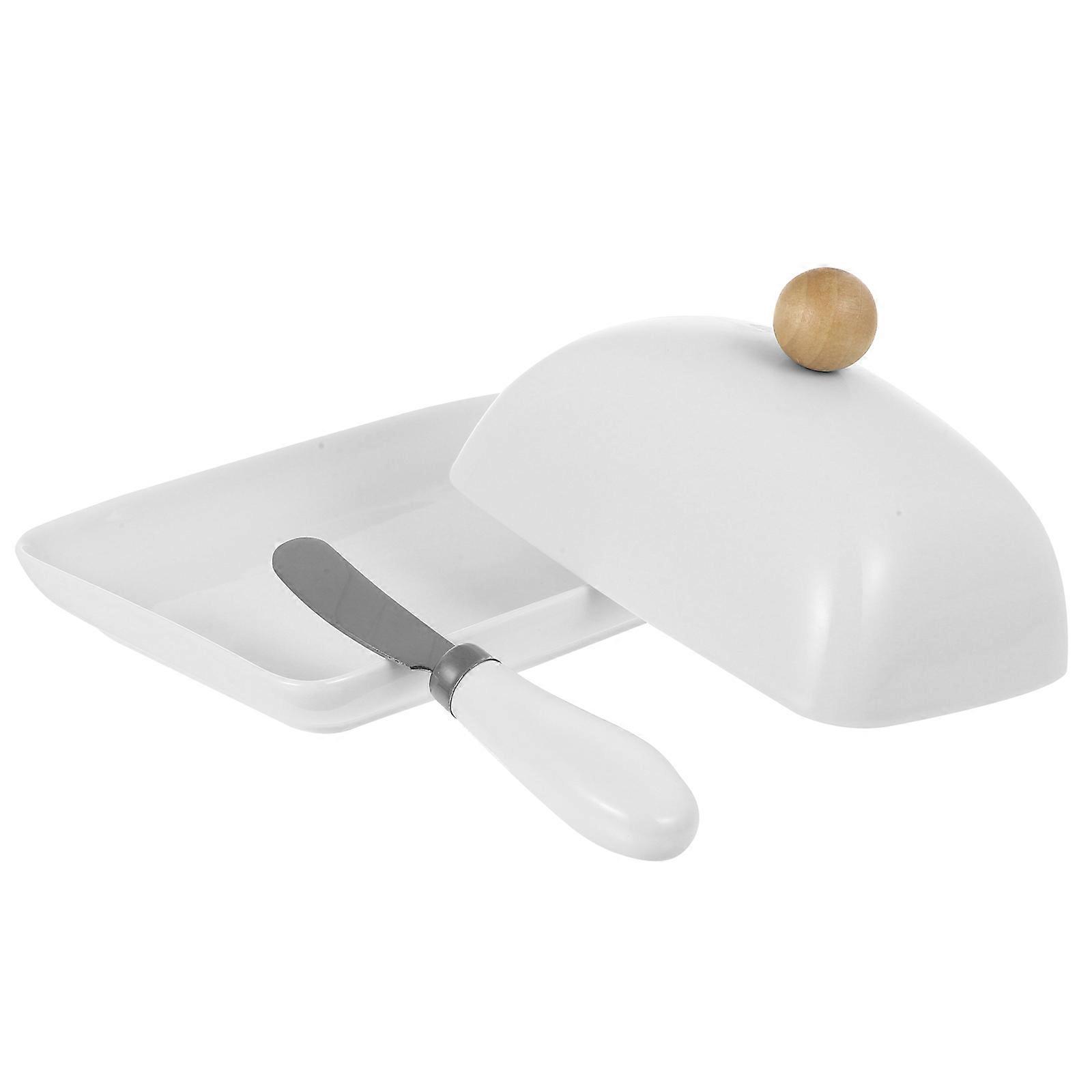 Ceramic Butter Holder with Lid for Storage 1Set