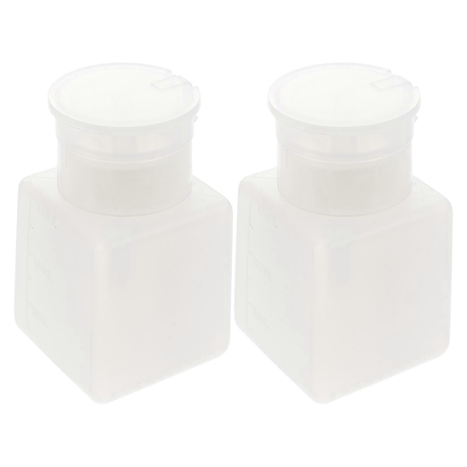 Refillable Travel Bottle Leak-Proof Square PE Material Storage Laboratory Use 2Pcs