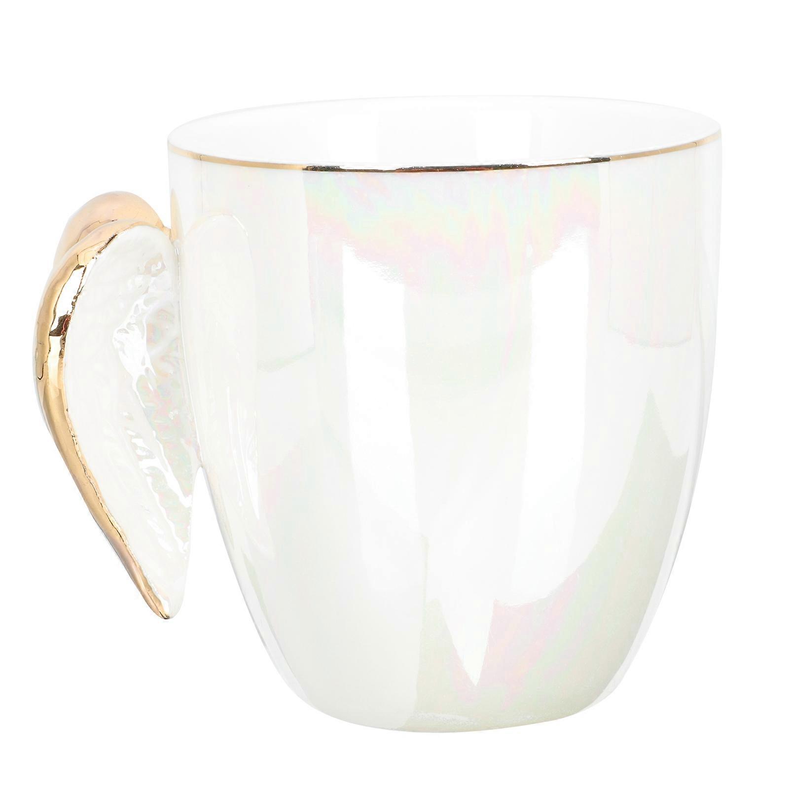 Ceramic Coffee Cup Coffee Mug for Home Drinking 2Pcs White Breakfast Cups