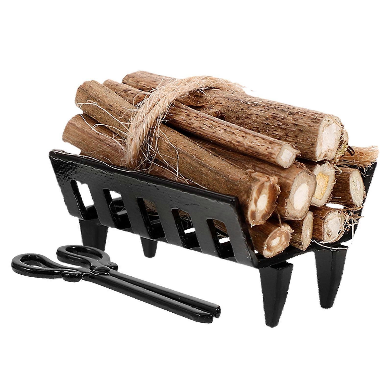 Mini Firewood Model Ornament Dollhouse Accessories Indoor Display Function 1 Set