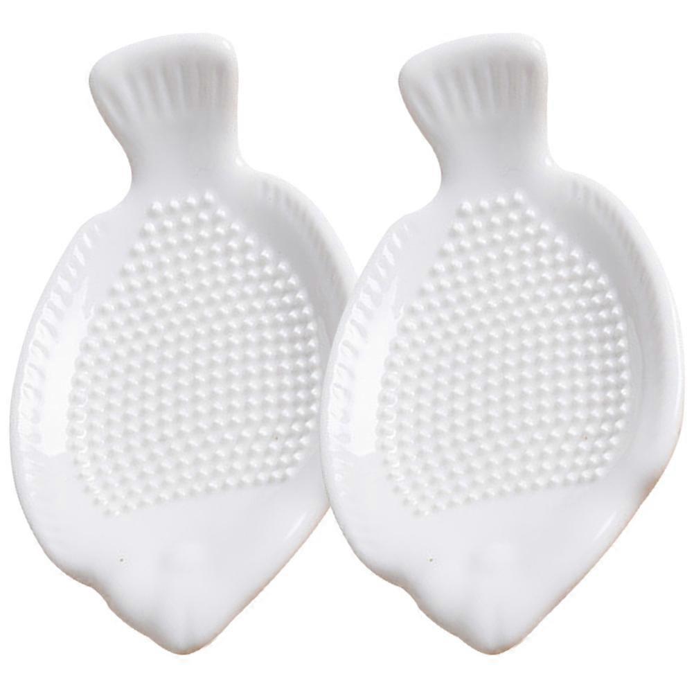 Ceramic Plate for Garlic Grinding 6Pcs Kitchen Gadget Set