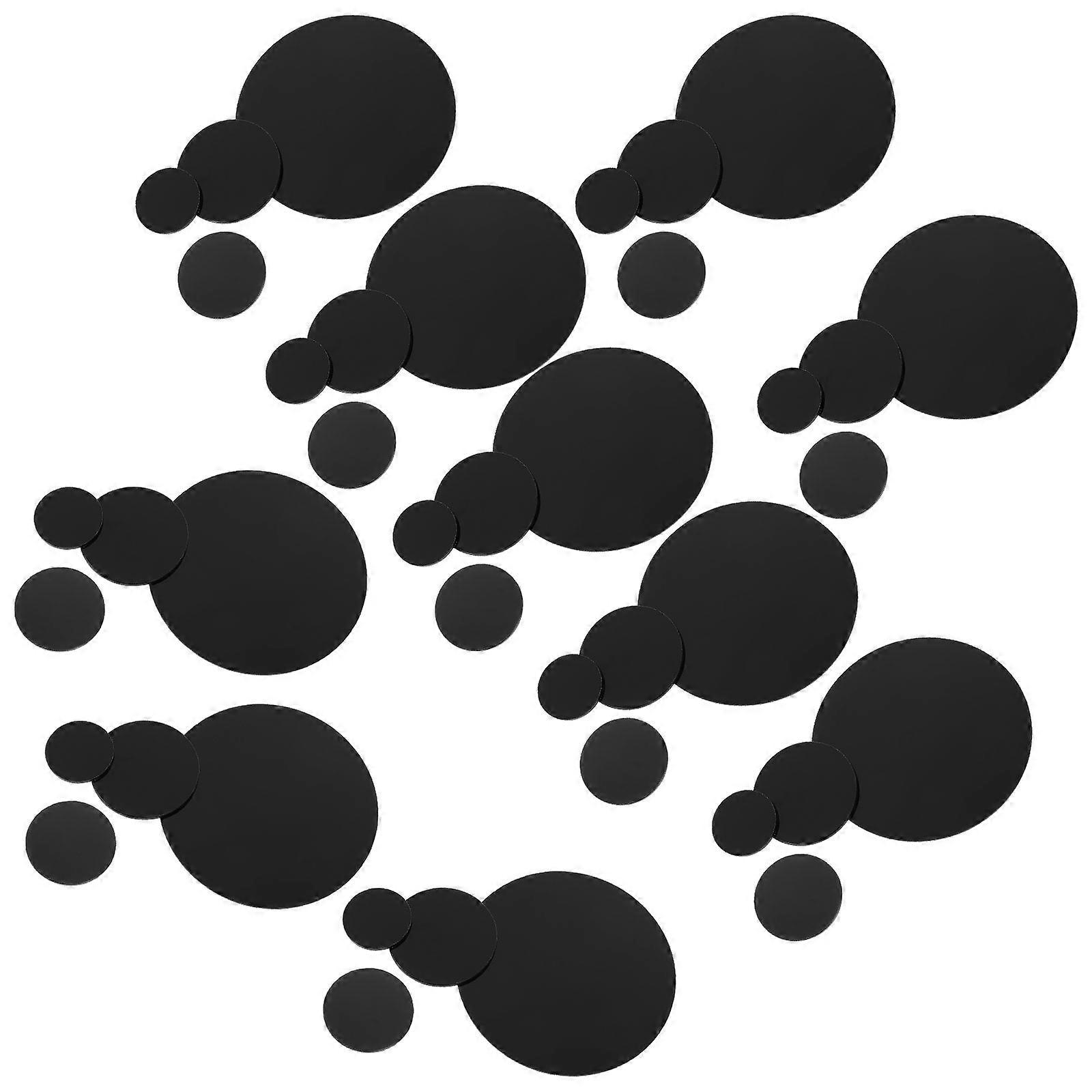 Black Acrylic Mini Base for Dolls with 80Pcs Round Display Plates