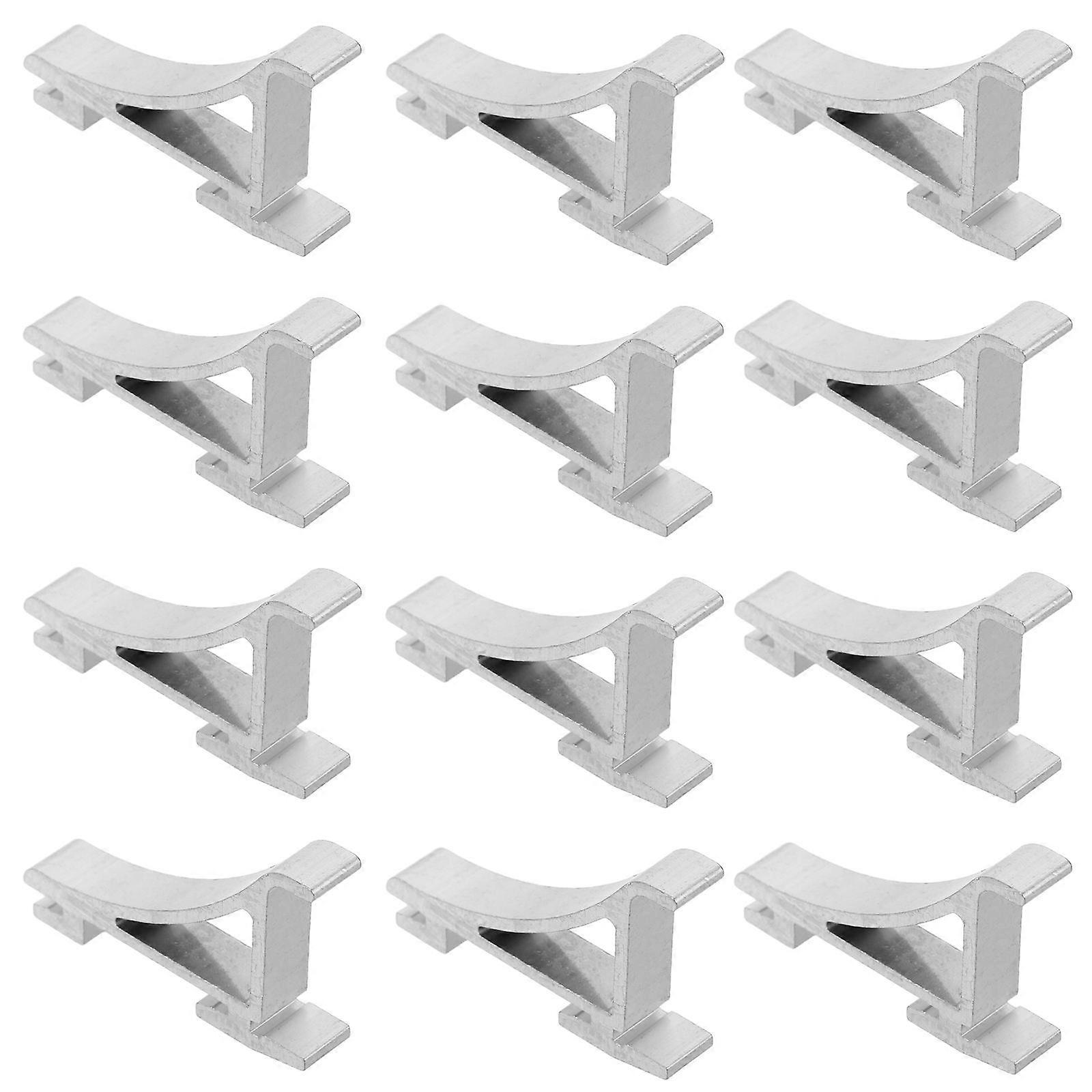 60 Pieces Aluminum Refrigerator Shelf Clips for Durable Heavy Support