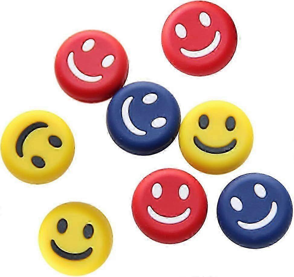 Tennis Racket Dampener 8 Pieces Funny Smiling Face Silicone Tennis Racket
