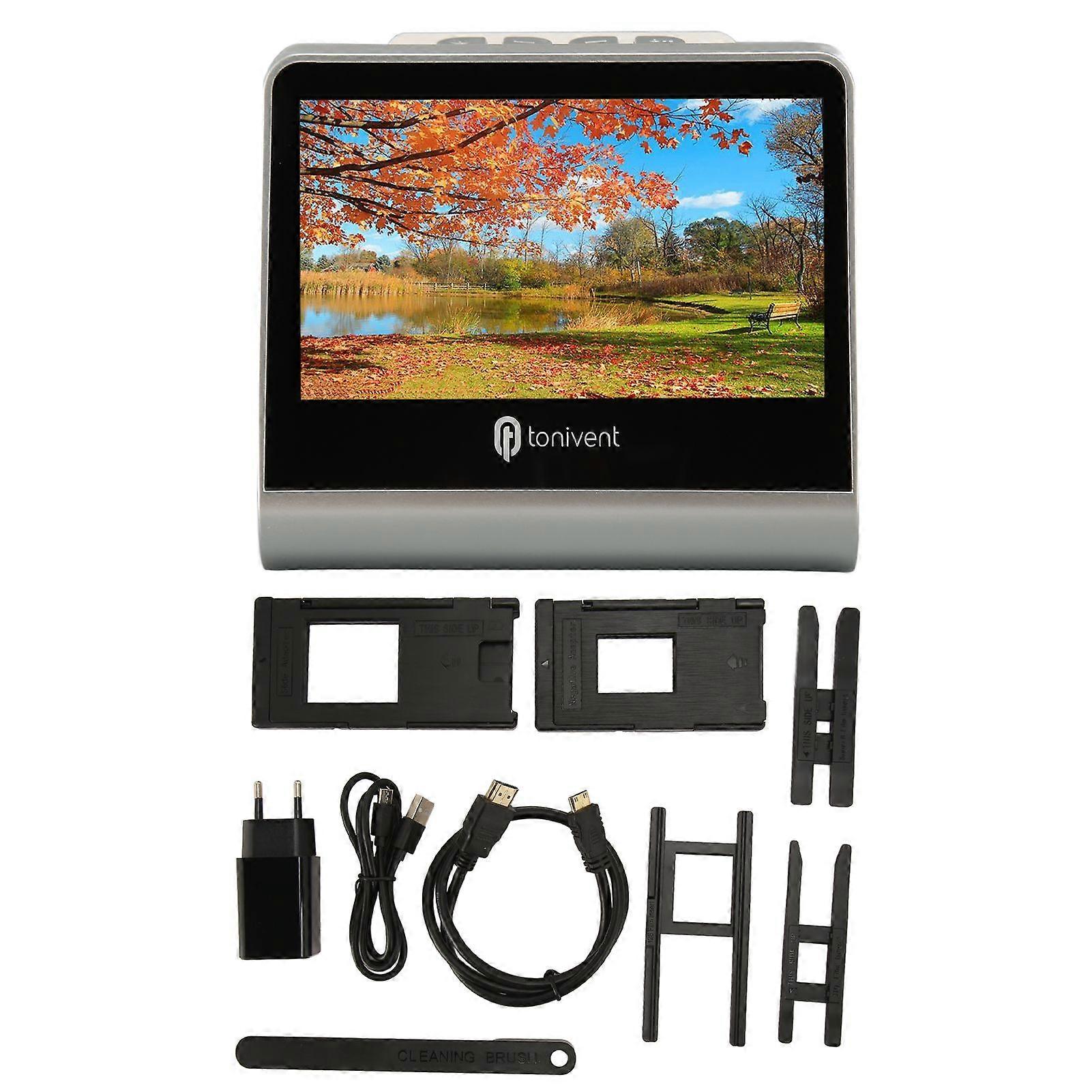 Film Scanner 5 Inch Color HD Screen 14MP 22MP JPEG NTSC PAL USB C Mini HD Port Slide Scanner for Computer Laptop 100240V EU Plug