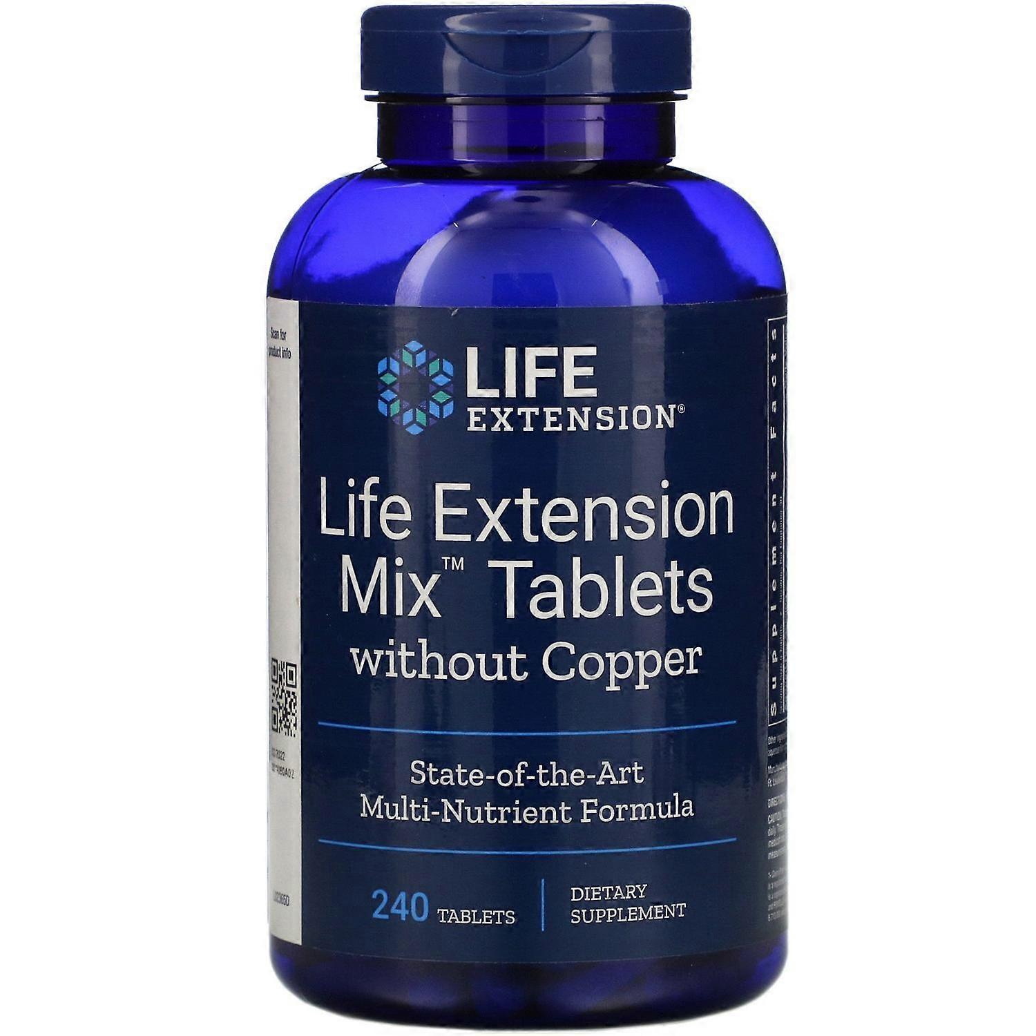 Life Extension, Life Extension Mix Tablets without Copper, 240 Tablets