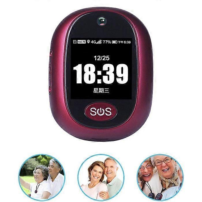 4G Waterproof GPS Tracker with Touch Screen and Video Call for Total Security Red YONIS