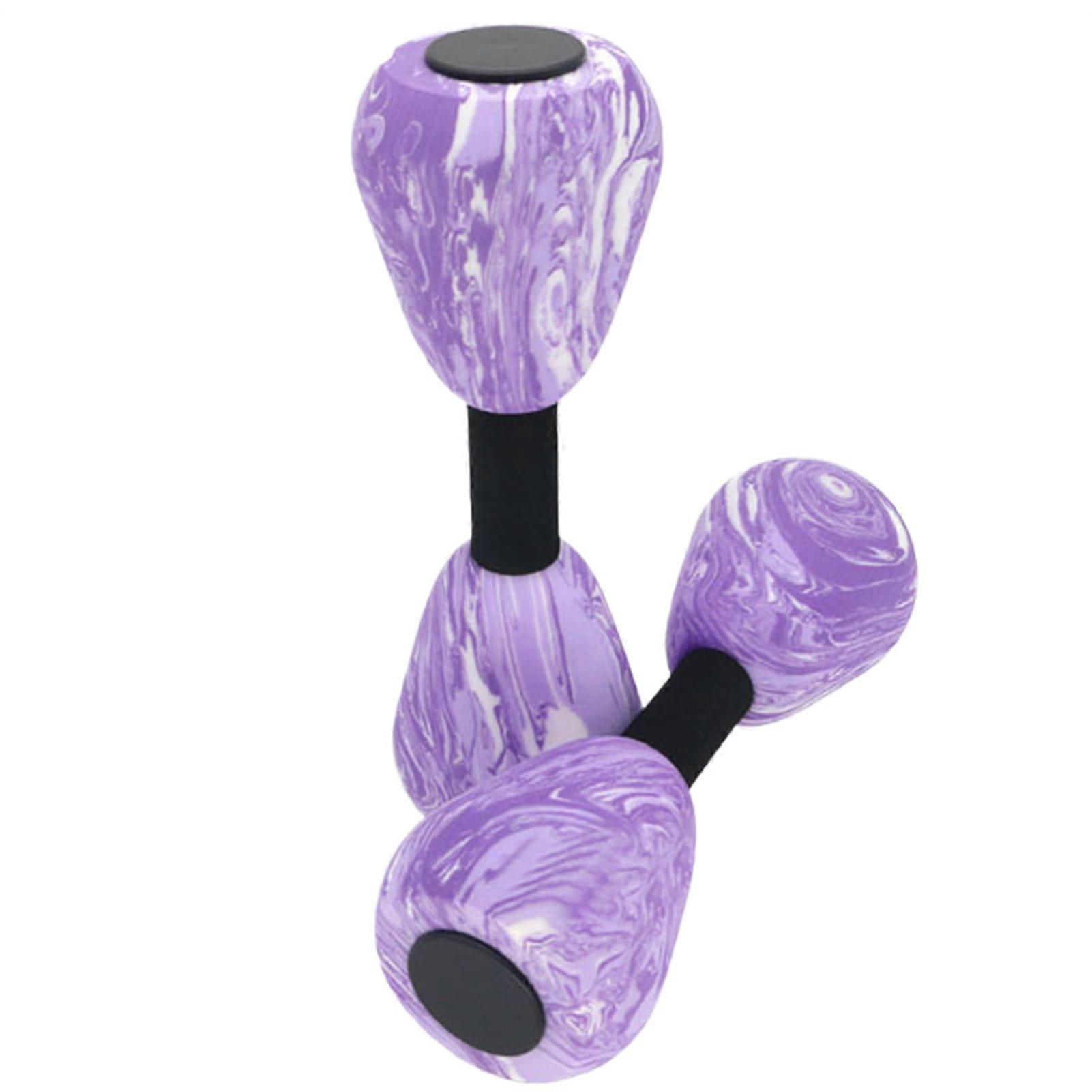 Water Dumbbells EVA Foam Pool Weights For Aquatic Exercise, Muscle Shaping Gym Equipment, Purple