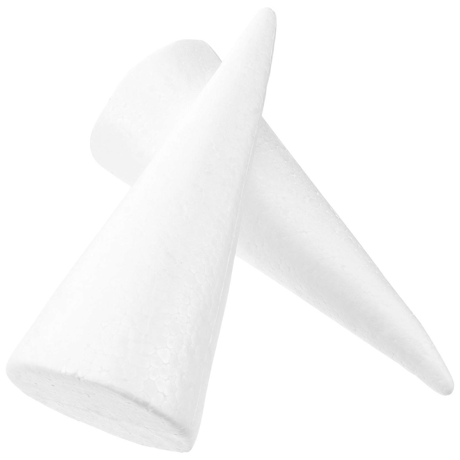 Children Cone Craft White Solid Cone for Handmade DIY 24Pcs