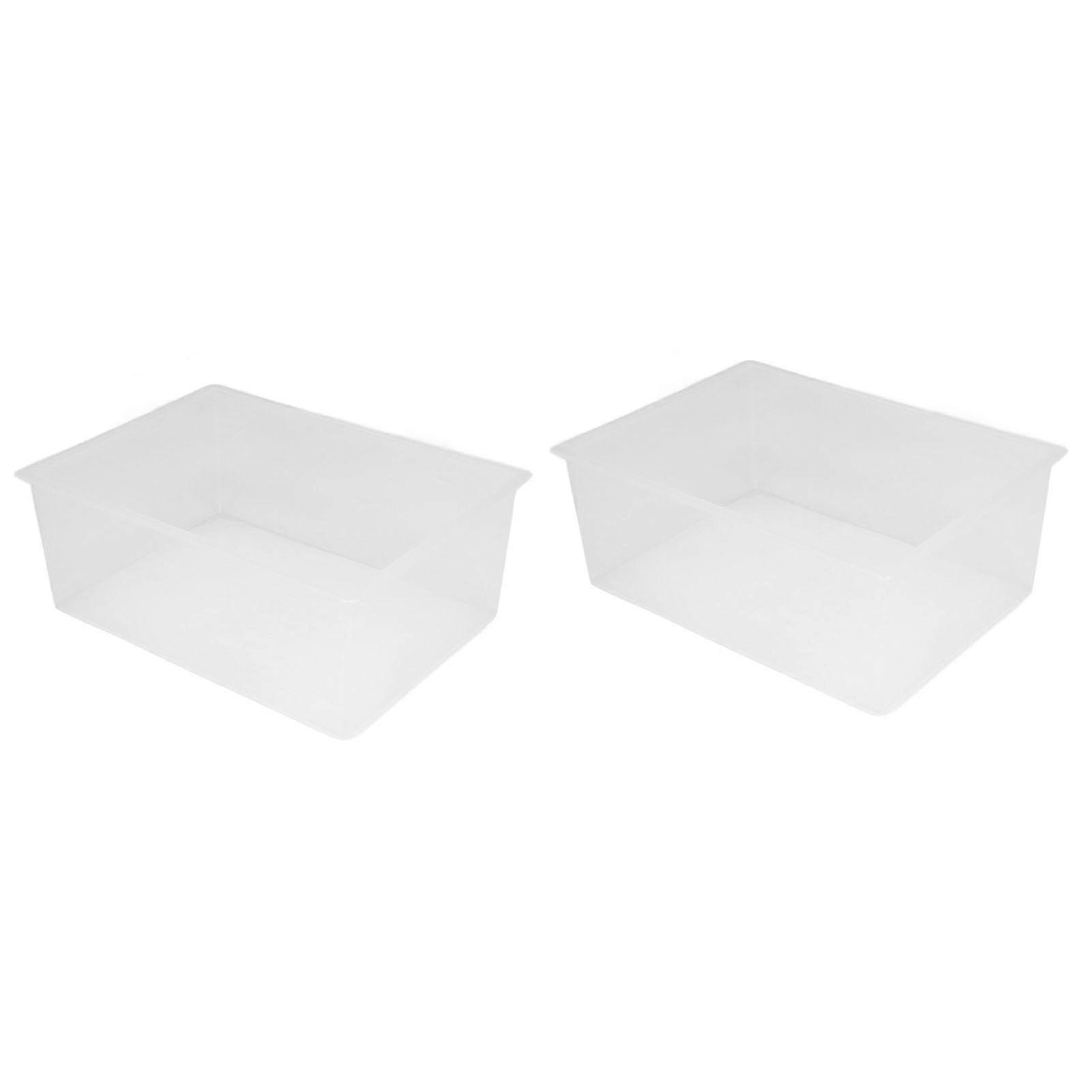 2Pcs Water Sink Basin Tank Transparent ABS Large Capacity Set Kit for Experiment Laboratory