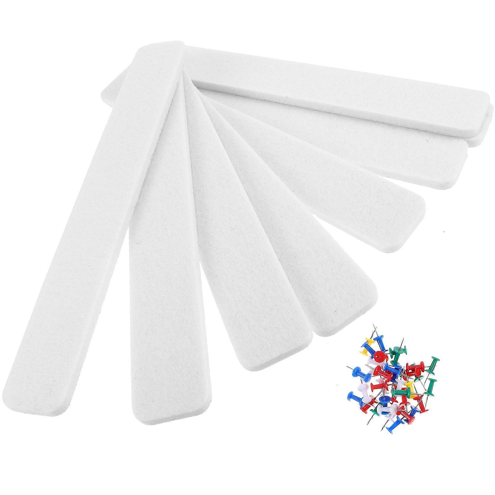 White Felt Bulletin Board Strip for Message Leaving 1Set Bar Strips