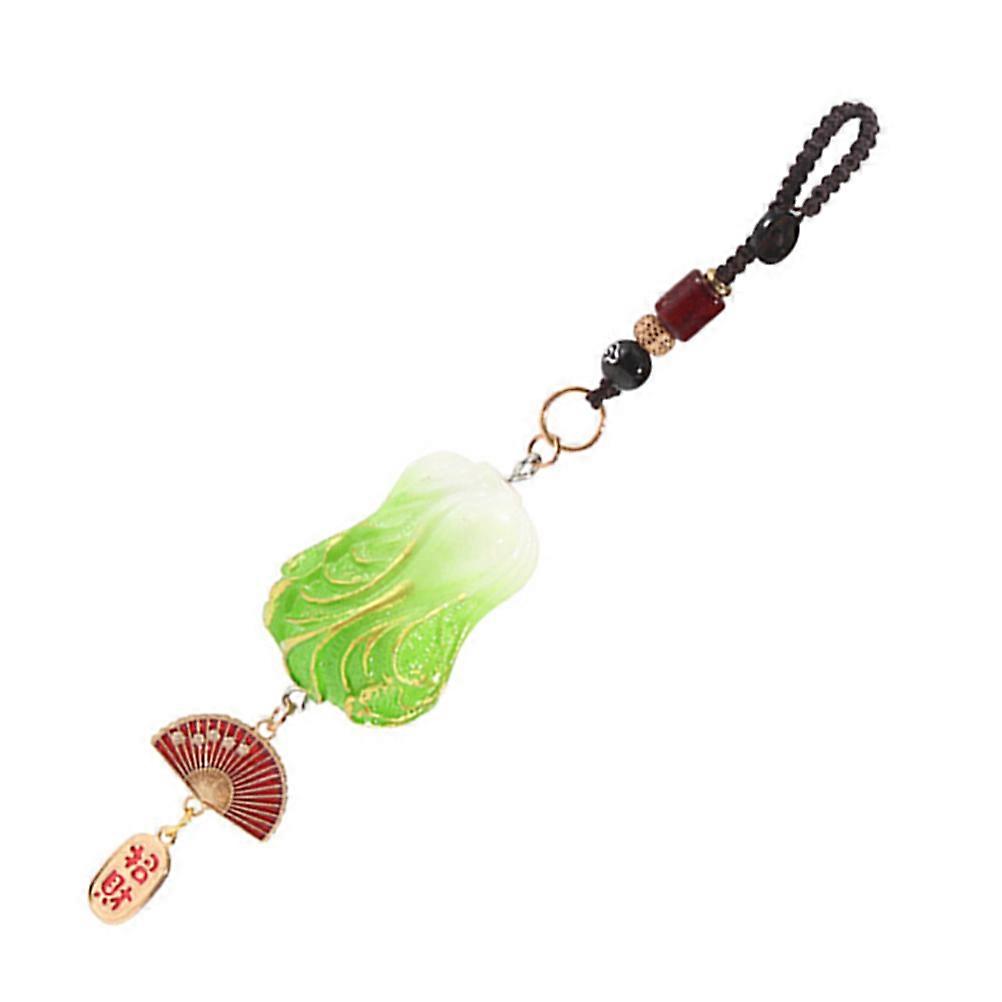 Wealth Attracting Cabbage Keychain Resin Charm for Decoration 4Pcs