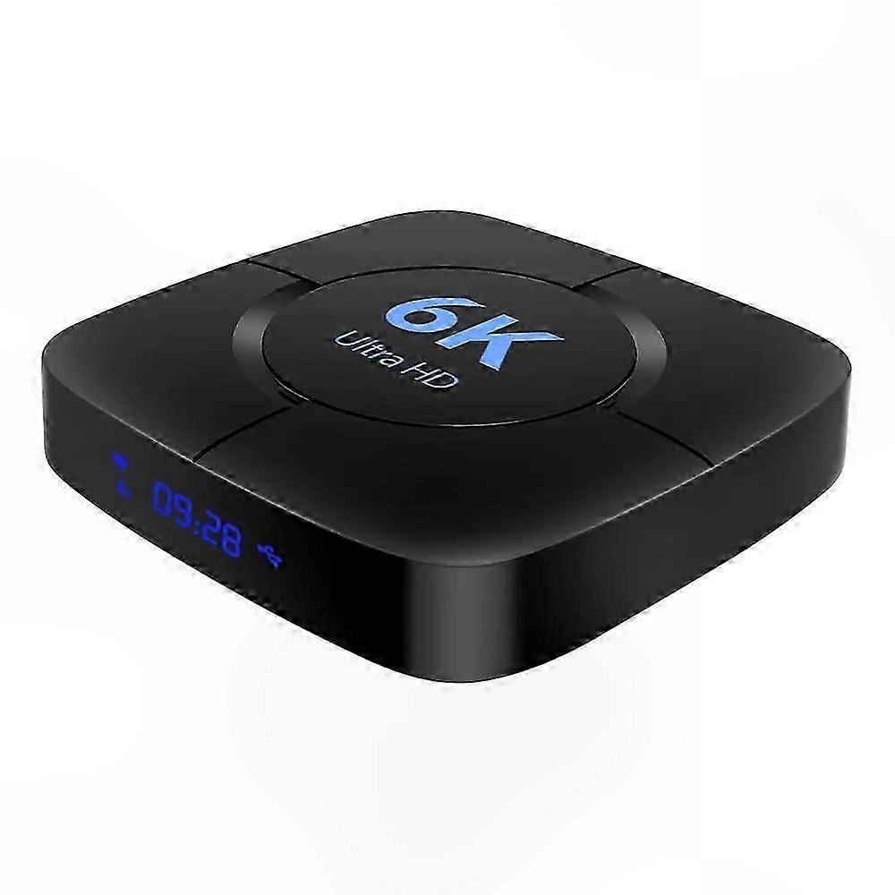 6K UHD Android TV Box with 4GB RAM 32GB Storage WiFi6 2.4G/5.8G 100M Ethernet Media Player Android 12 Supported