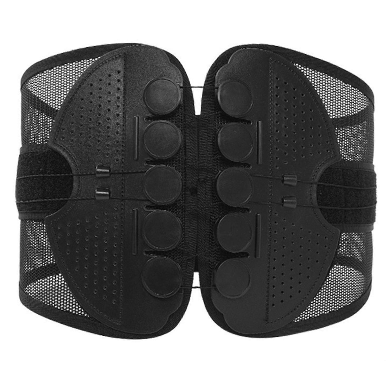 Double Pulling Pulleys Waist Support Belt Adjustable Back Brace for Lower Back Pain Herniated Discs for Men Women