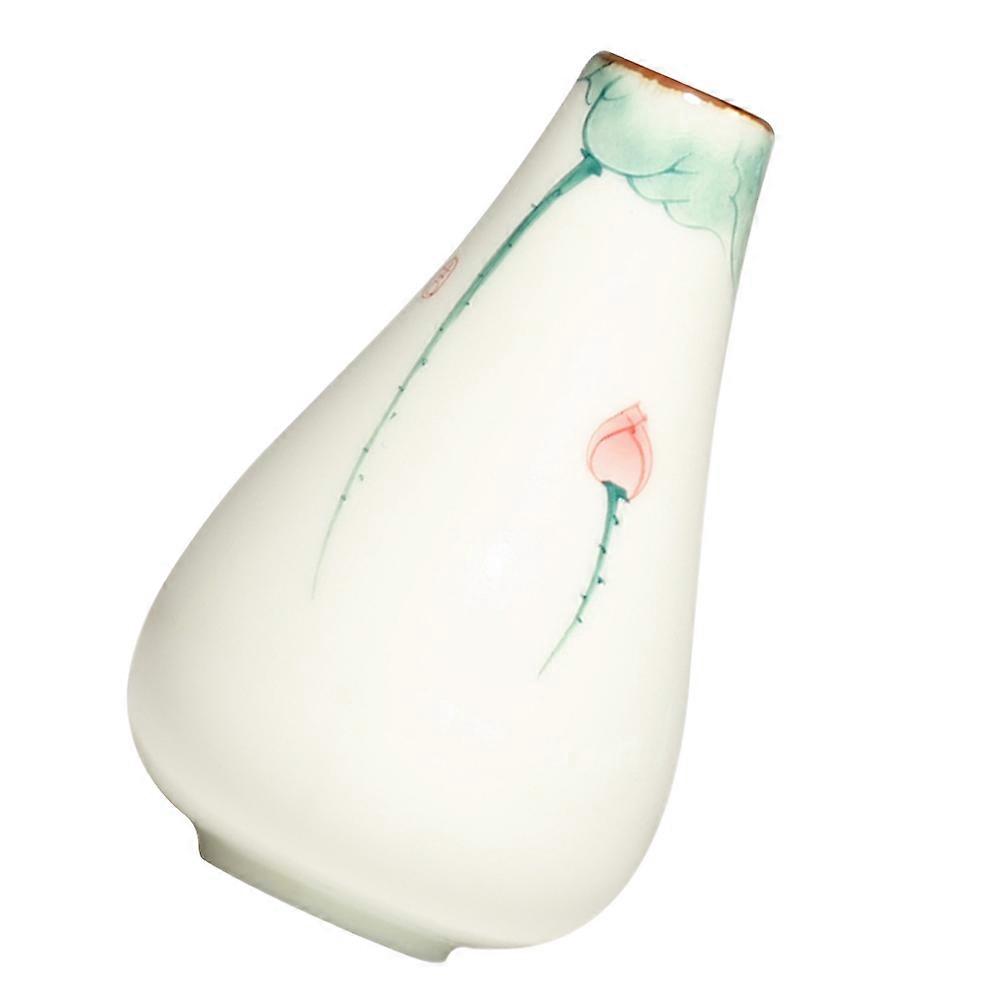 Tabletop Vase Flower Arrangement Study Room Multi 11.8x2.5cm Ceramic 1Pcs