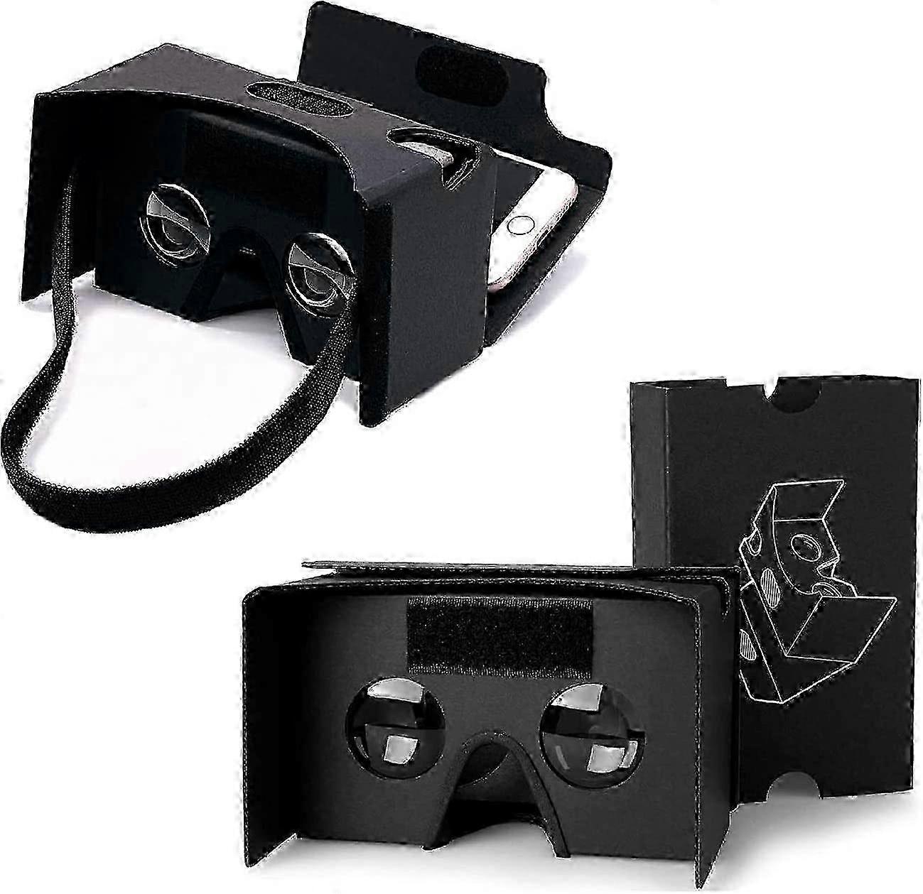 2 Pack VR Headset 3D Box Virtual Reality Glasses with Large Clear 3D Optical Lenses and Comfortable Headband nc-u7
