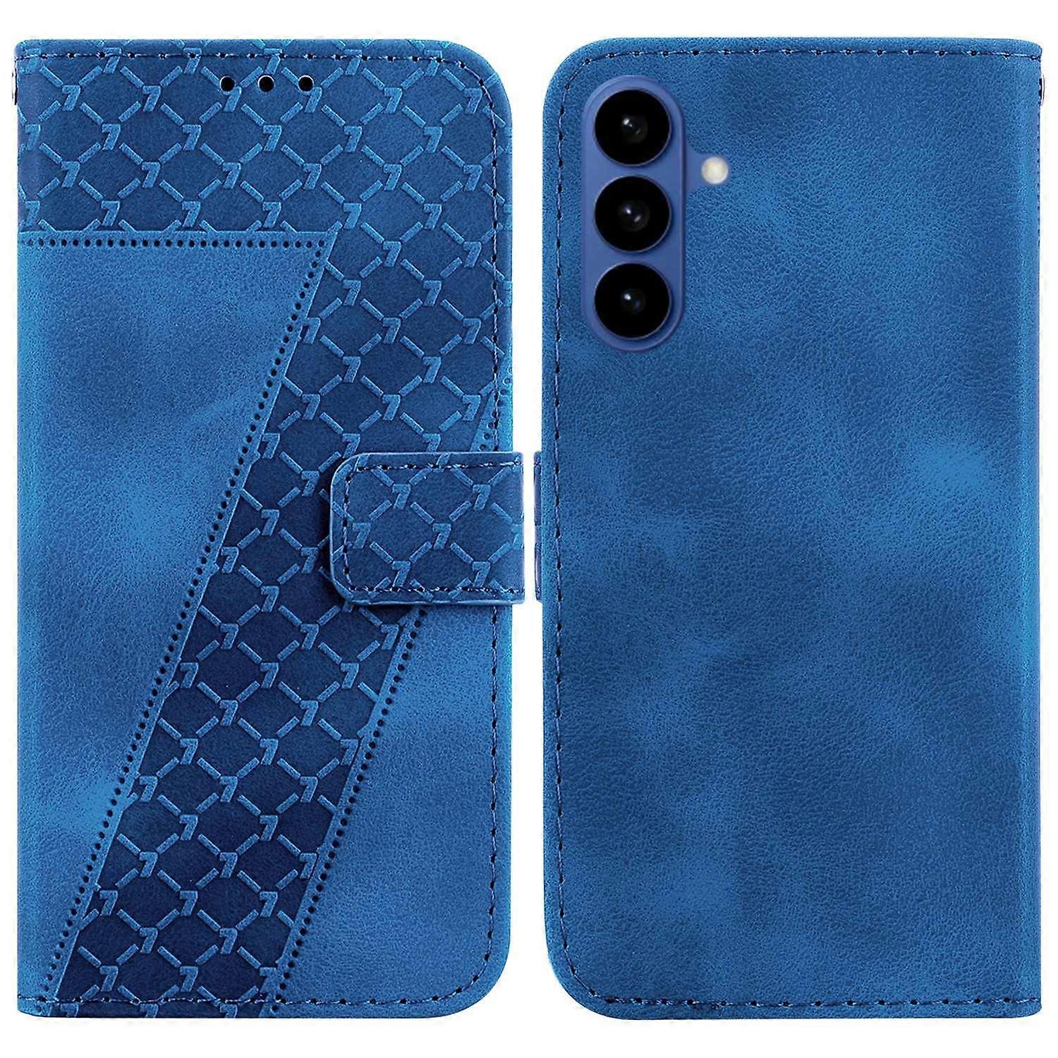 For Samsung Galaxy S26 S26 Pro Stand Case 7-Shaped Pattern Imprint Leather Phone Cover with Strap -