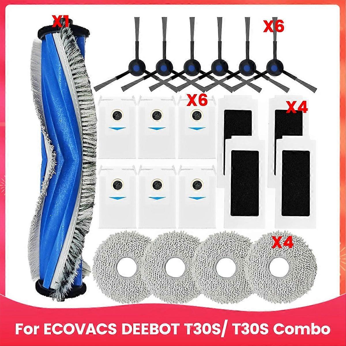 For ECOVACS DEEBOT T30S/T30S Combo Robot Vacuum Cleaner Brush Filters