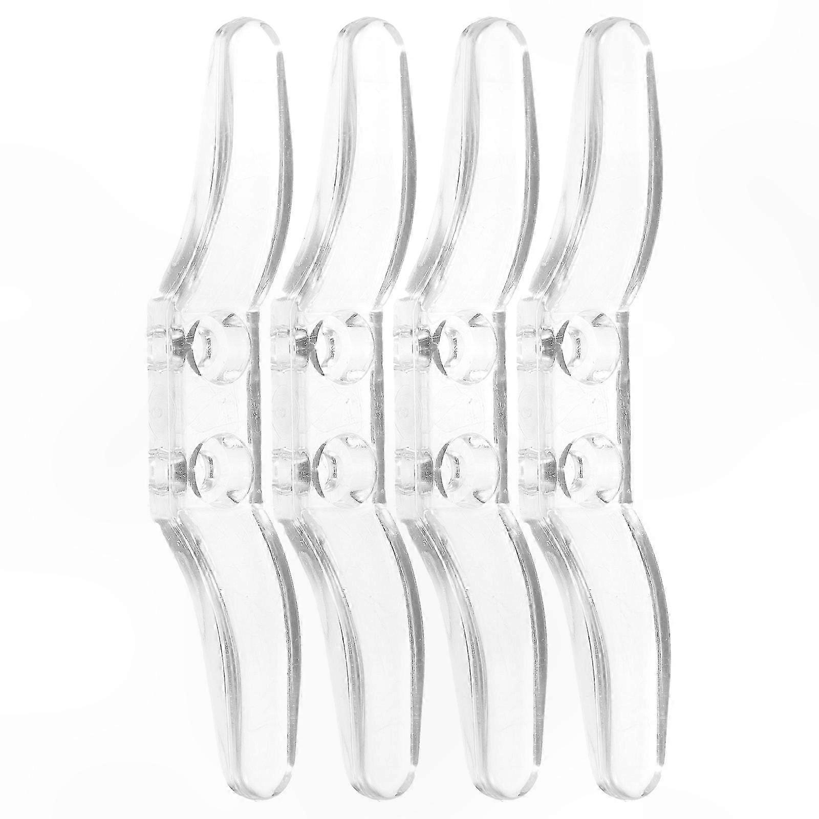 Clear Roller Curtain Hooks with Blind Cord Winder for Home 8 Sets
