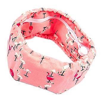 25-26 Dog Cooling Collar Double Ended Drawstring Reduce Temperature Adjustable Dog Cooling Collar for Walks Sports Flamingo L(60?75cm)