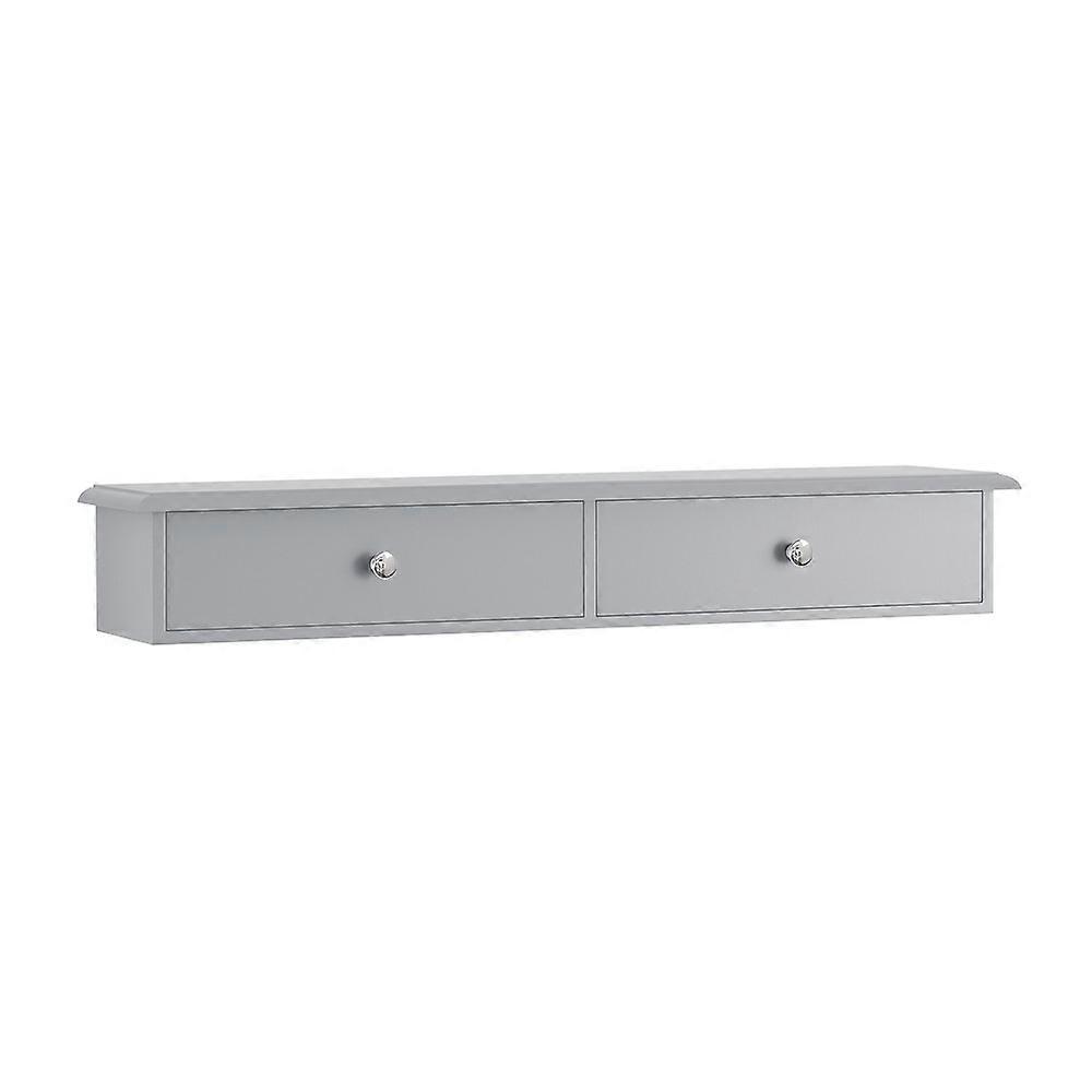 SoBuy FRG43-HG2 Drawers Floating Shelf Modern Wall Mounted Storage Shelf for Bedroom Hallway Living