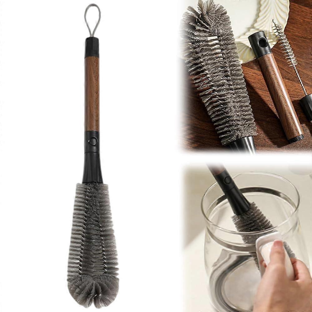 360Degree Flexible Soft Bristle Silicone Cup Brush Long Handle For NarrowNeck Bottles Cups Baby Bottles (1pc)