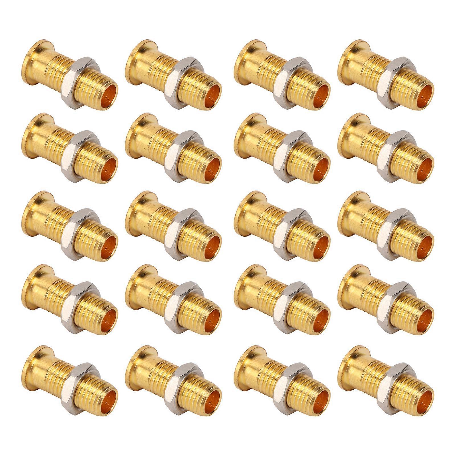 20Set 21.140 4mm Panel Banana Socket Copper Female Gold Plated Banana Jack with M6 Hex Nut for Electrical Test