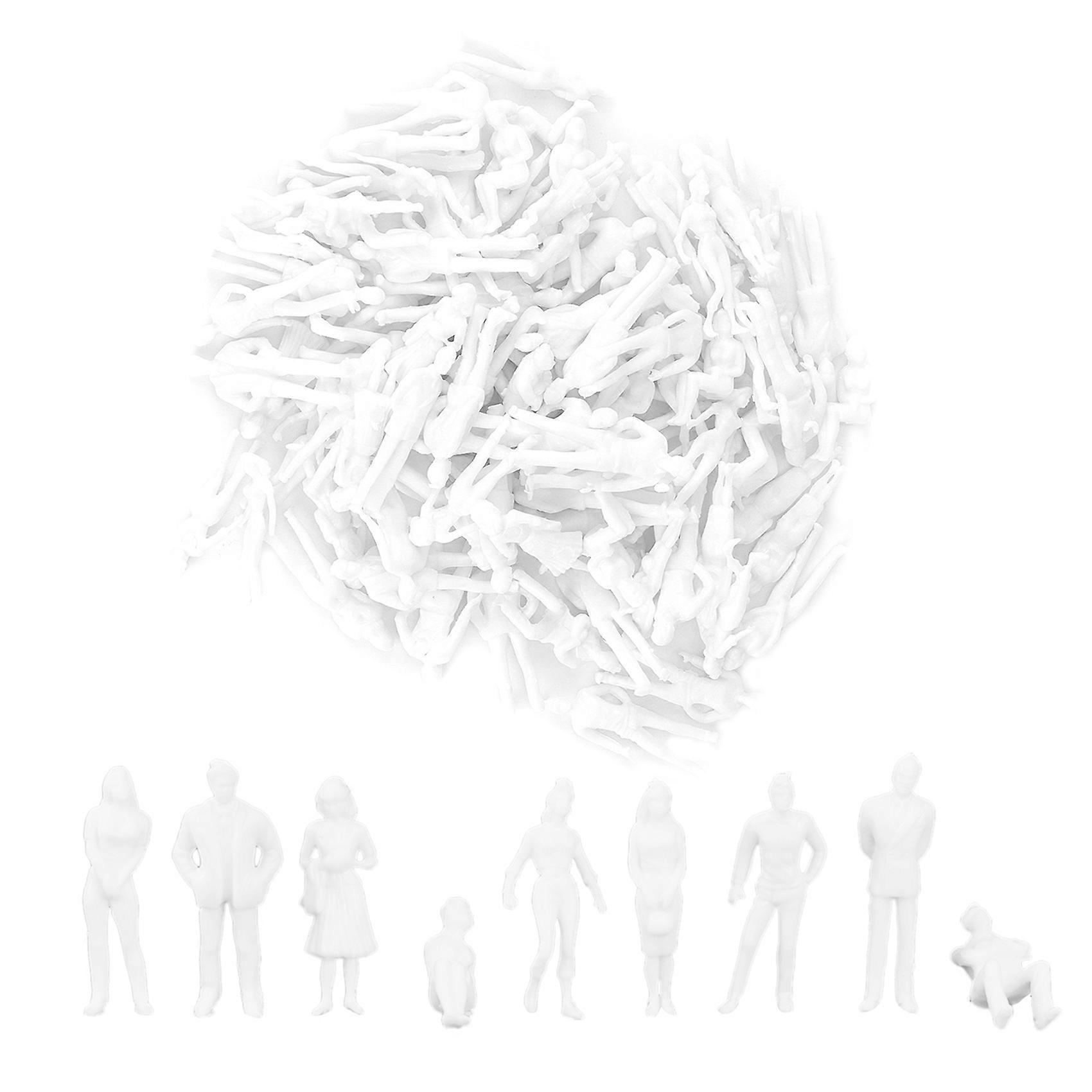 1:50 White Figures Architectural Model Human Scale HO Model Plastic Peoples,100 Pieces