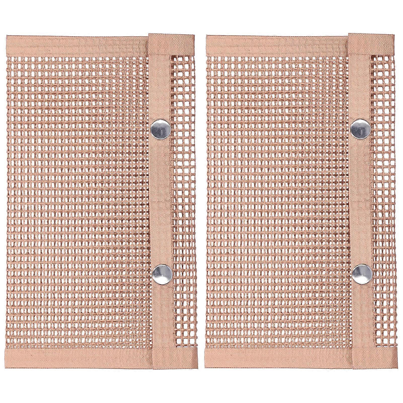 2PCSバーベキューグリルメッシュバッグキッチン用高温耐性バーベキューバッグ14x24CM