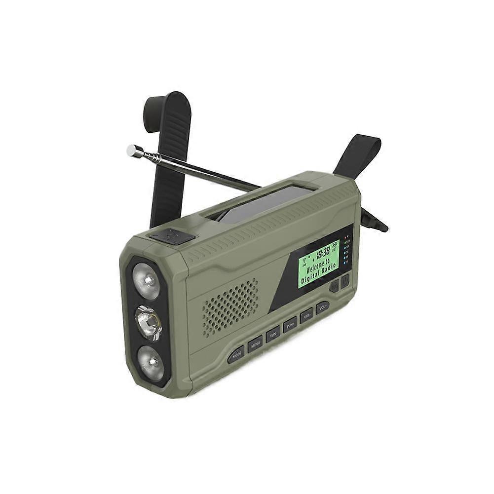 Multi-Function Emergency Crank Radio with Solar Charging Bluetooth and 4500mAh Power Bank for Outdoor Camping Survival Gear
