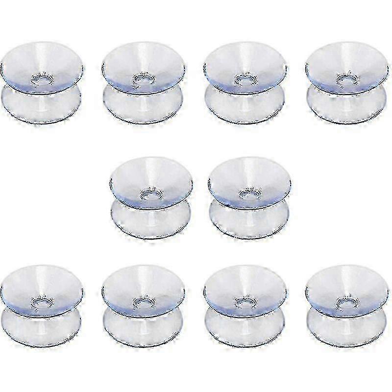 Double-sided Suction Cups Suitable for Glass Table Tops, 10 Pack Hookless Suction Cups for Multifunctional Double-sided Non-slip Glass Mirro