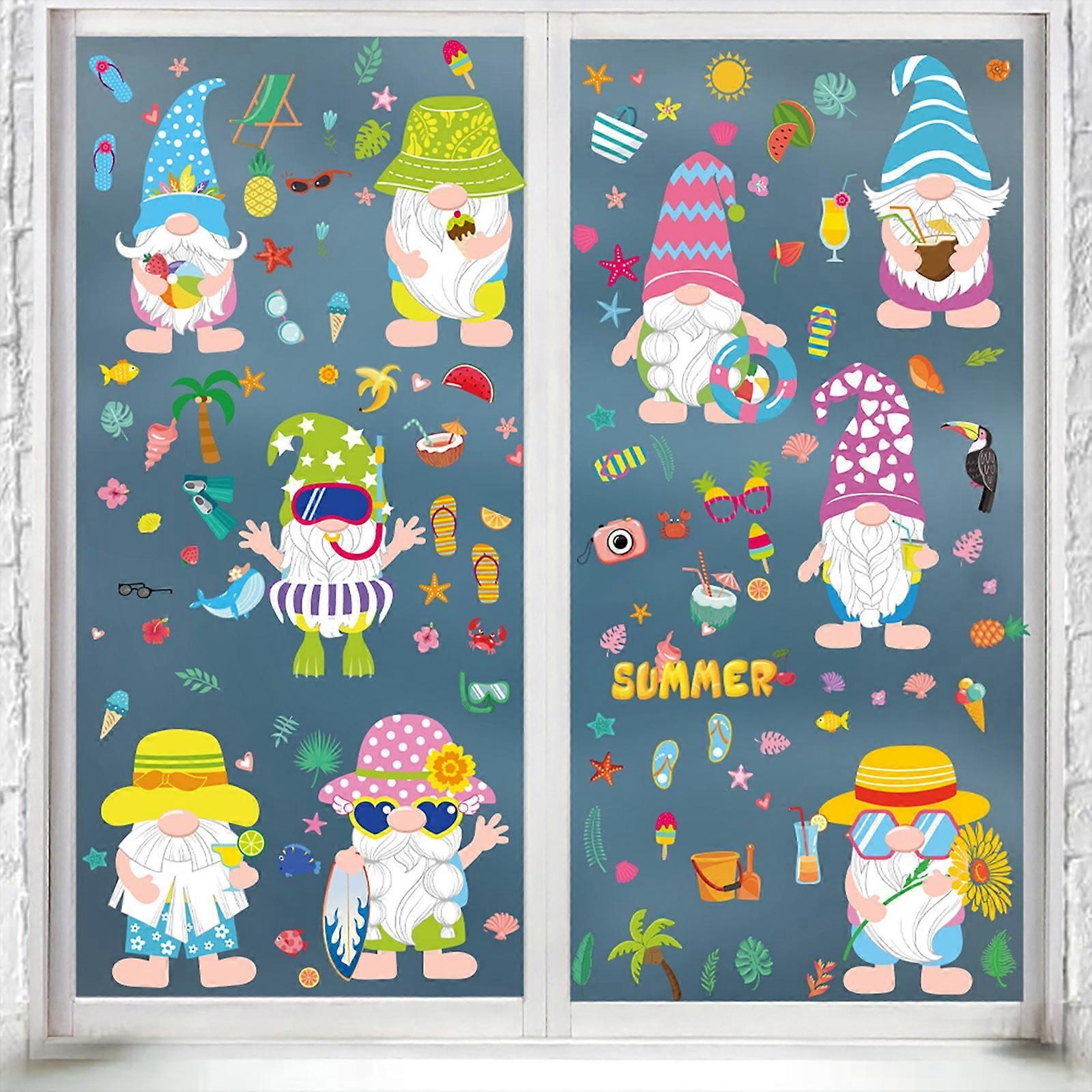 Aurigate Gnome Stickers Window Decal Stickers (9 Packs)