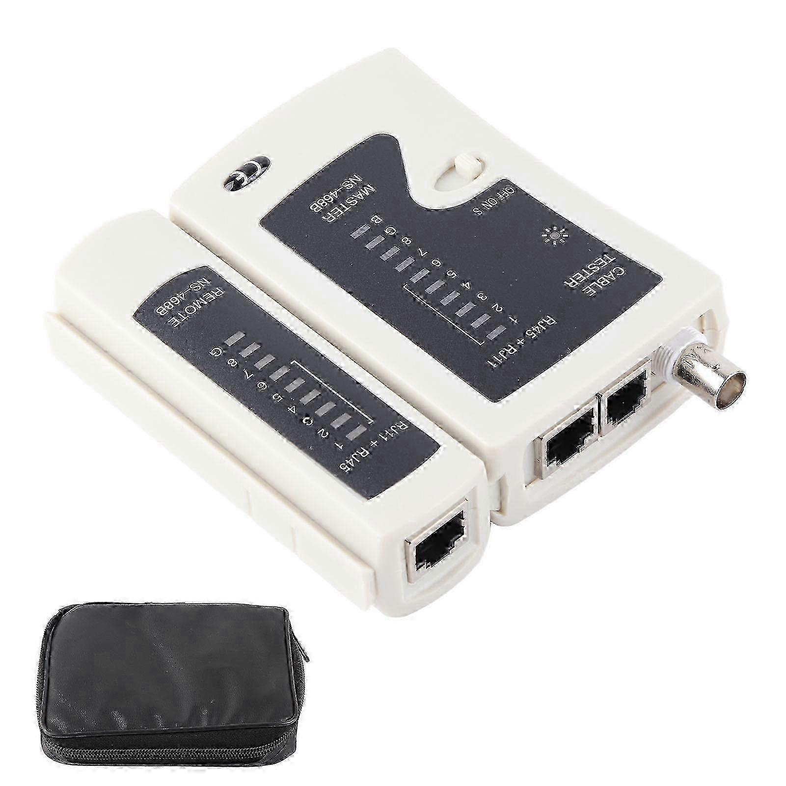 Universal BNC Network Cable Tester for RJ45 RJ11 with Storage Bag DC 9V